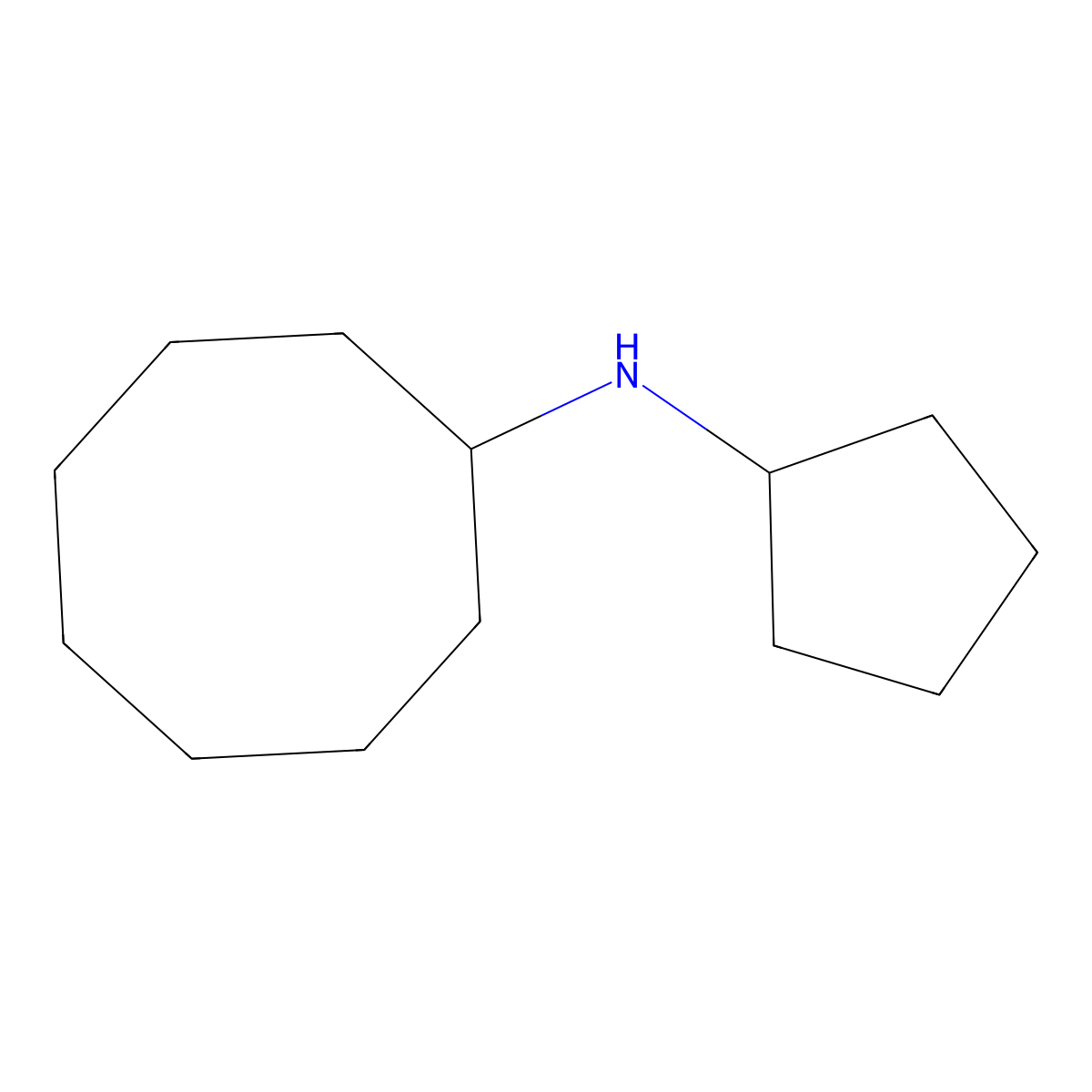 N-cyclopentylcyclooctanamine molecular structure, CAS 1019481-61-8