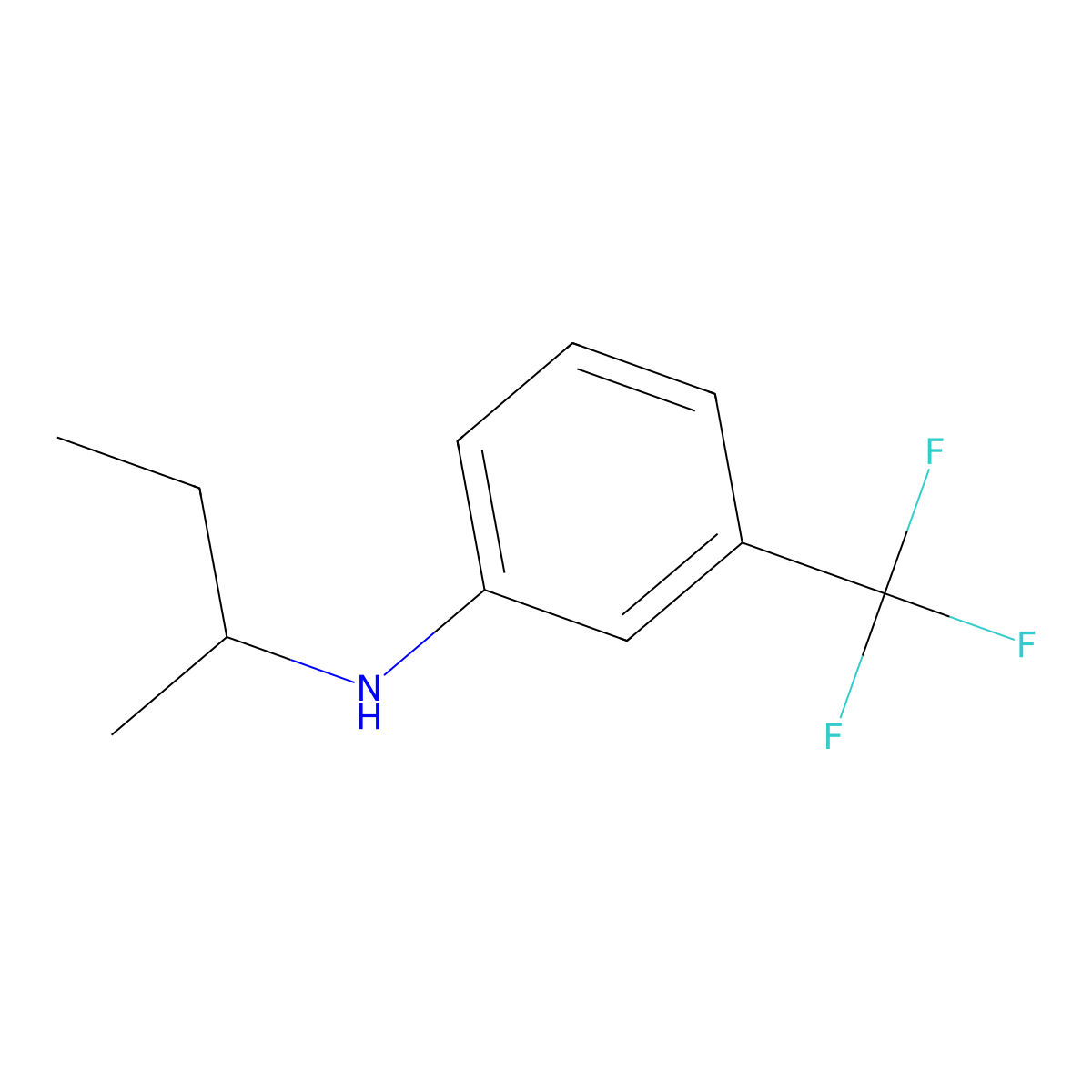 N-(Butan-2-yl)-3-(trifluoromethyl)aniline molecular structure, CAS 1019482-04-2