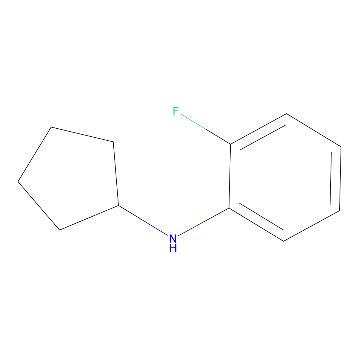 N-cyclopentyl-2-fluoroaniline molecular structure, CAS 1019482-17-7