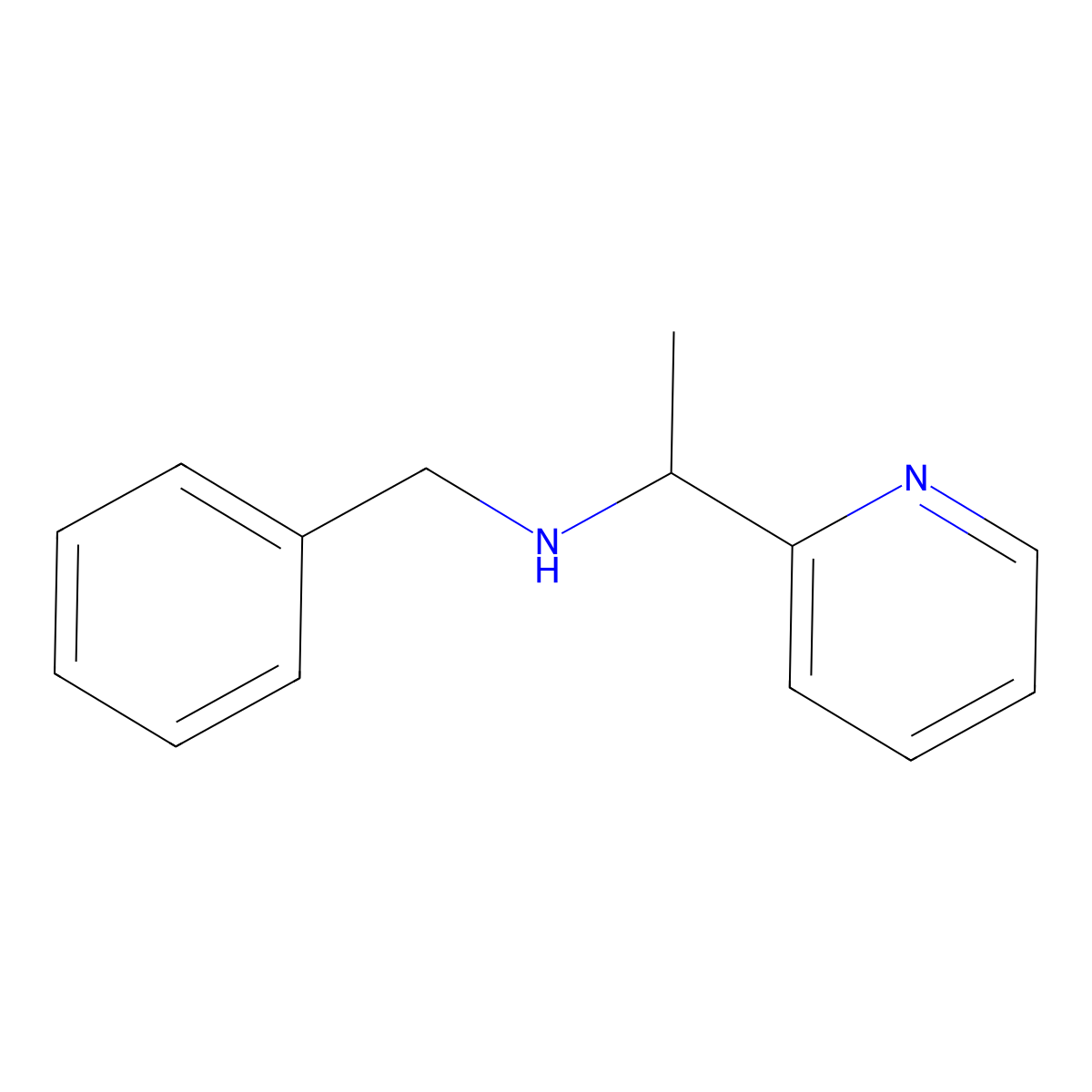 Benzyl[1-(pyridin-2-yl)ethyl]amine molecular structure, CAS 1019482-76-8
