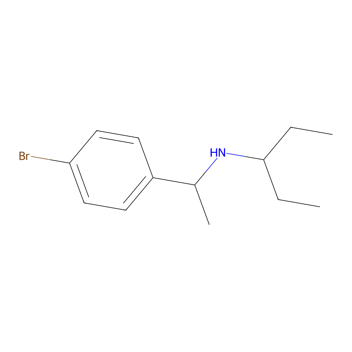 [1-(4-Bromophenyl)ethyl](pentan-3-YL)amine molecular structure, CAS 1019482-84-8