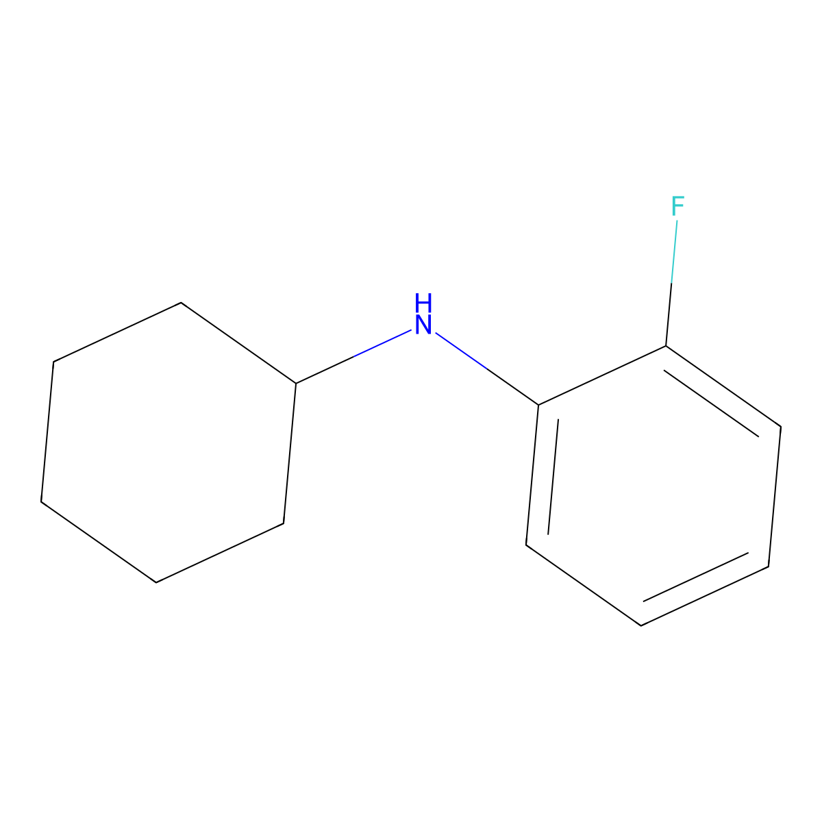N-cyclohexyl-2-fluoroaniline molecular structure, CAS 1019482-89-3