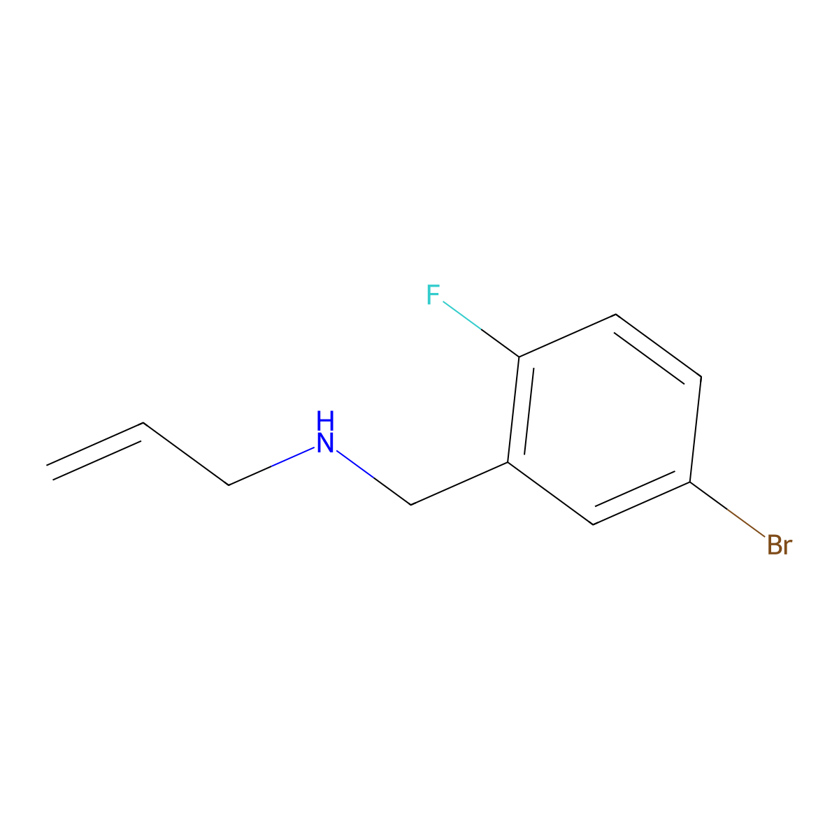 [(5-Bromo-2-fluorophenyl)methyl](prop-2-en-1-yl)amine molecular structure, CAS 1019484-07-1
