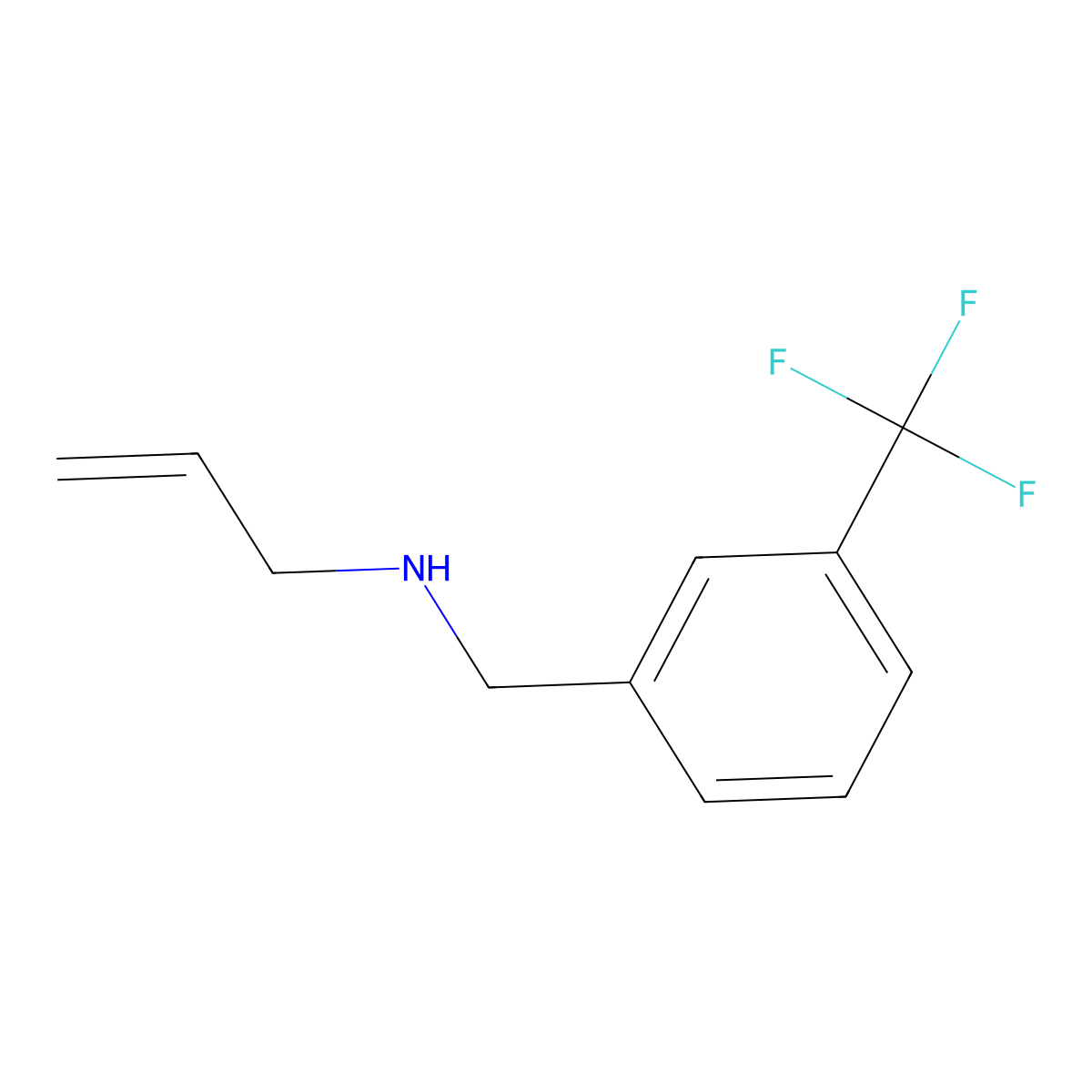 (Prop-2-en-1-yl)({[3-(trifluoromethyl)phenyl]methyl})amine molecular structure, CAS 1019484-11-7