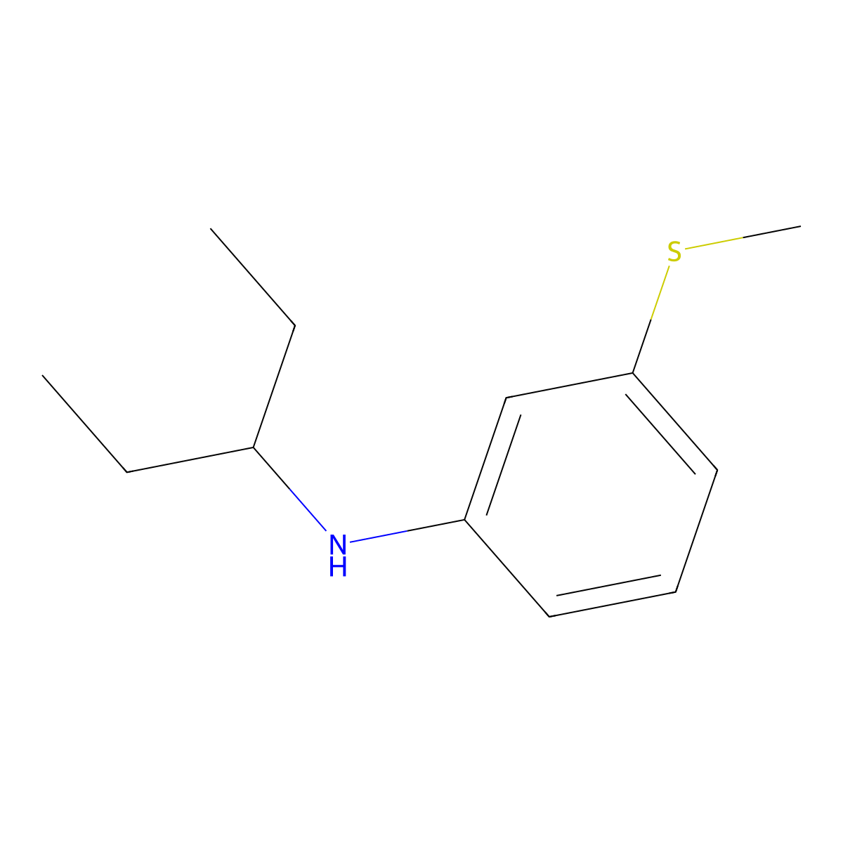 3-(Methylsulfanyl)-N-(pentan-3-YL)aniline molecular structure, CAS 1019484-76-4