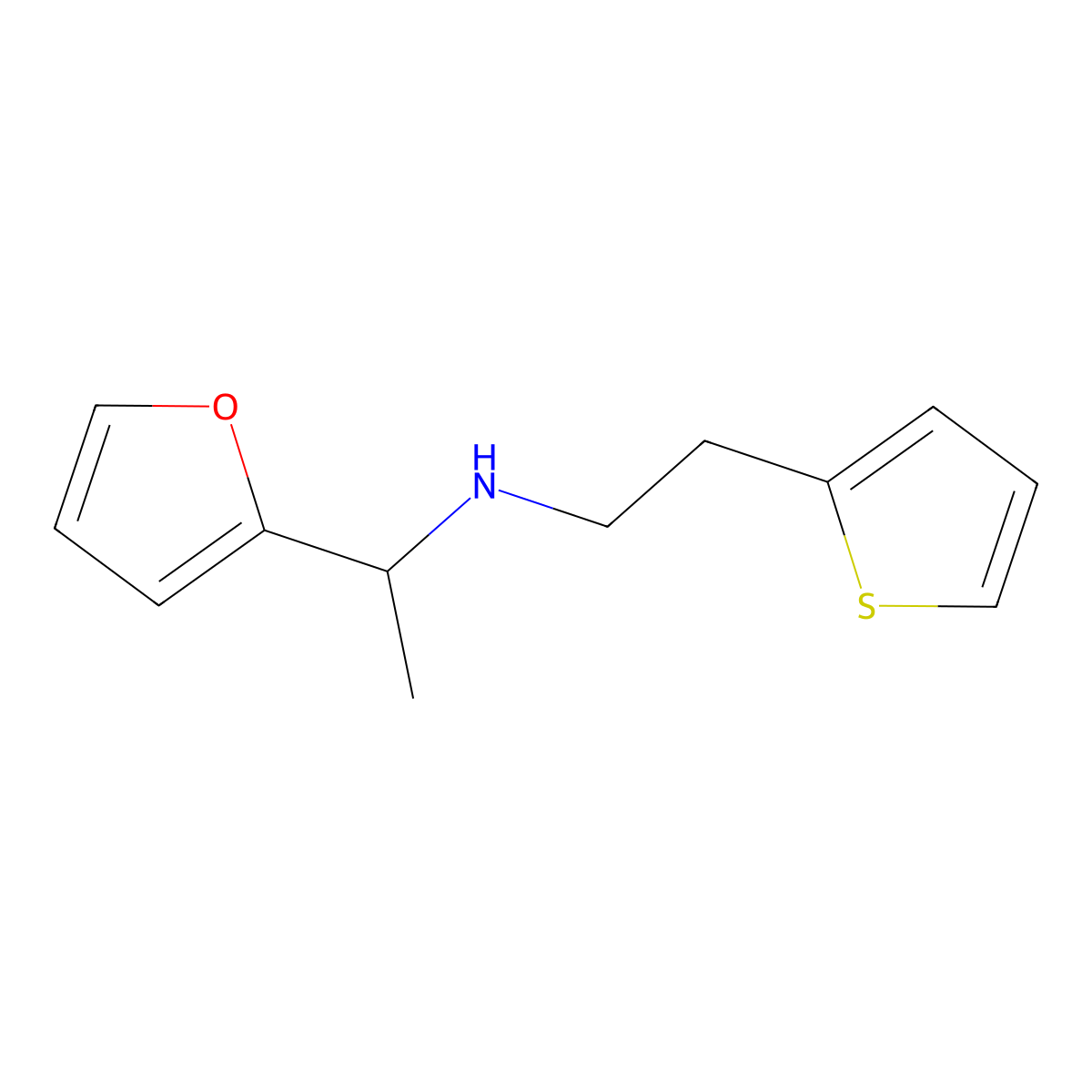 [1-(Furan-2-YL)ethyl][2-(thiophen-2-YL)ethyl]amine molecular structure, CAS 1019486-26-0