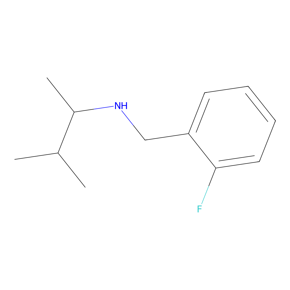 [(2-Fluorophenyl)methyl](3-methylbutan-2-yl)amine molecular structure, CAS 1019487-54-7