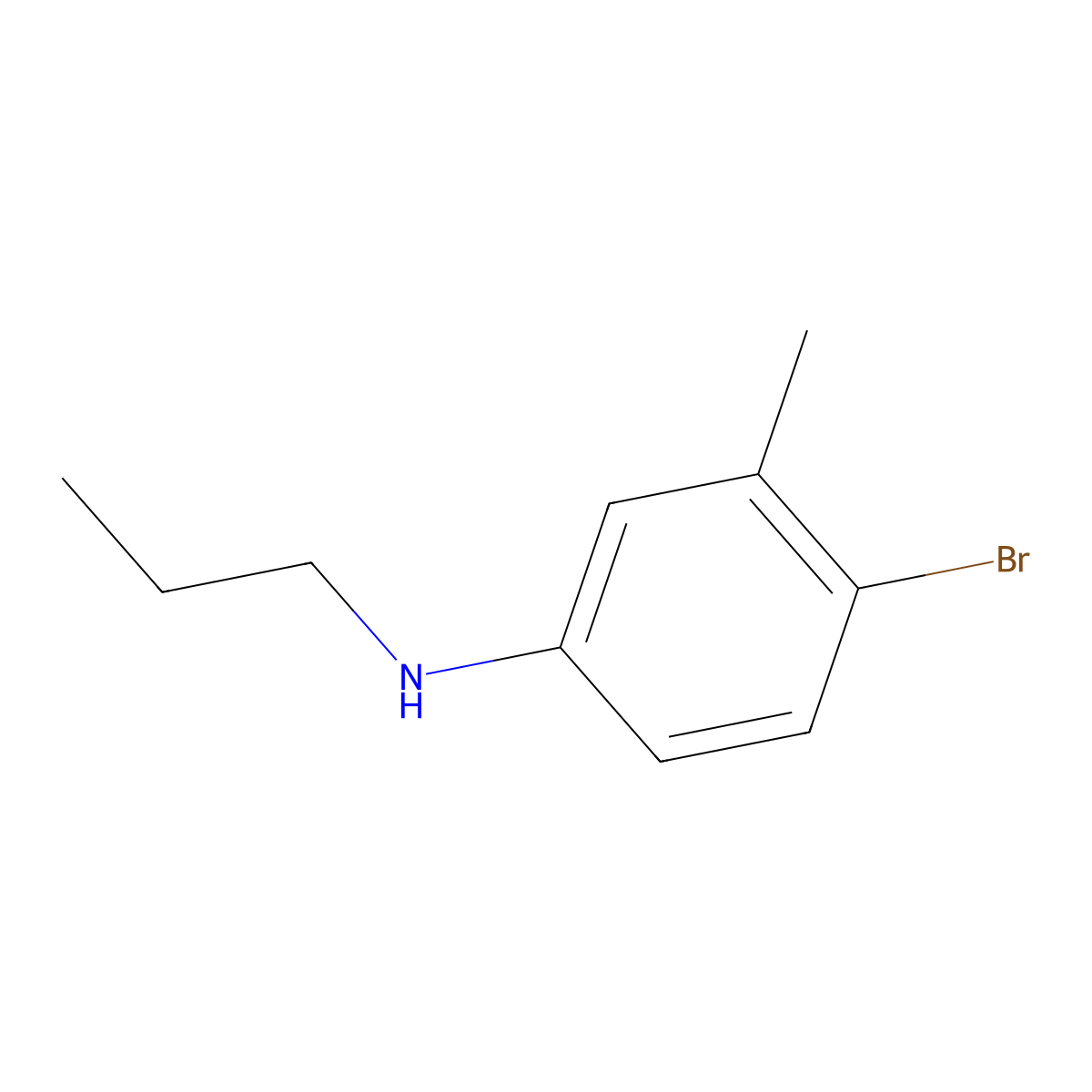 (4-Bromo-3-methylphenyl)propylamine molecular structure, CAS 1019487-84-3