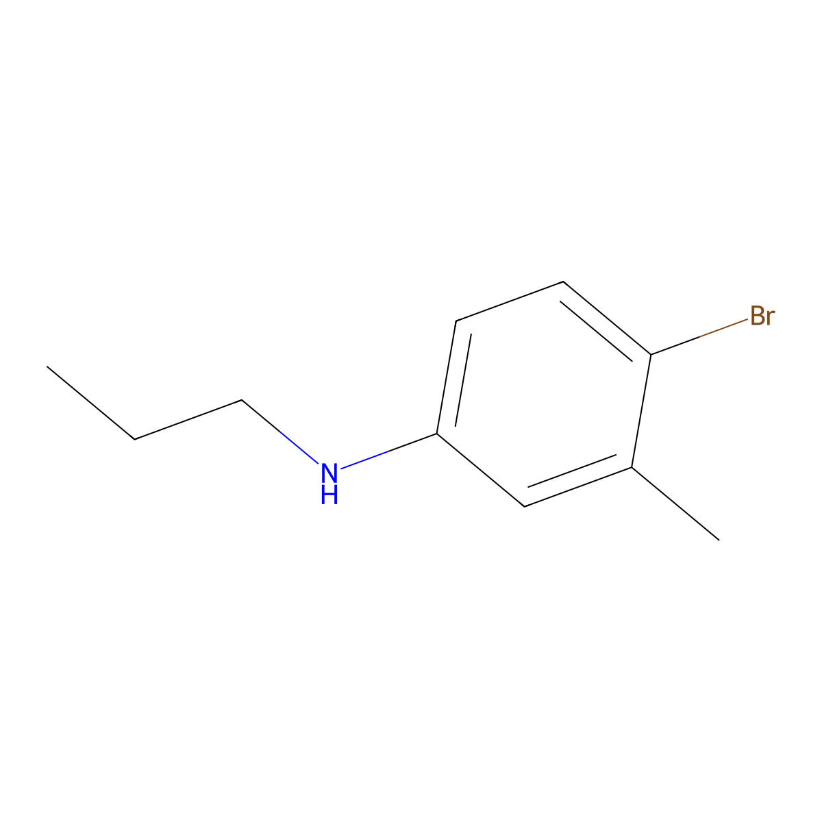 (4-Bromo-3-methylphenyl)propylamine molecular structure, CAS 1019487-84-3