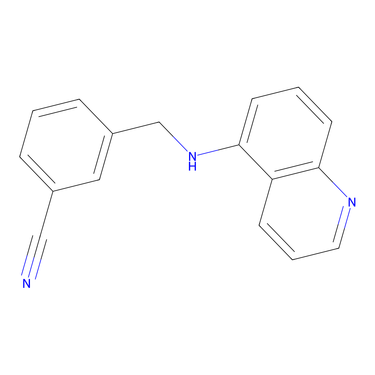 3-{[(Quinolin-5-yl)amino]methyl}benzonitrile molecular structure, CAS 1019489-35-0