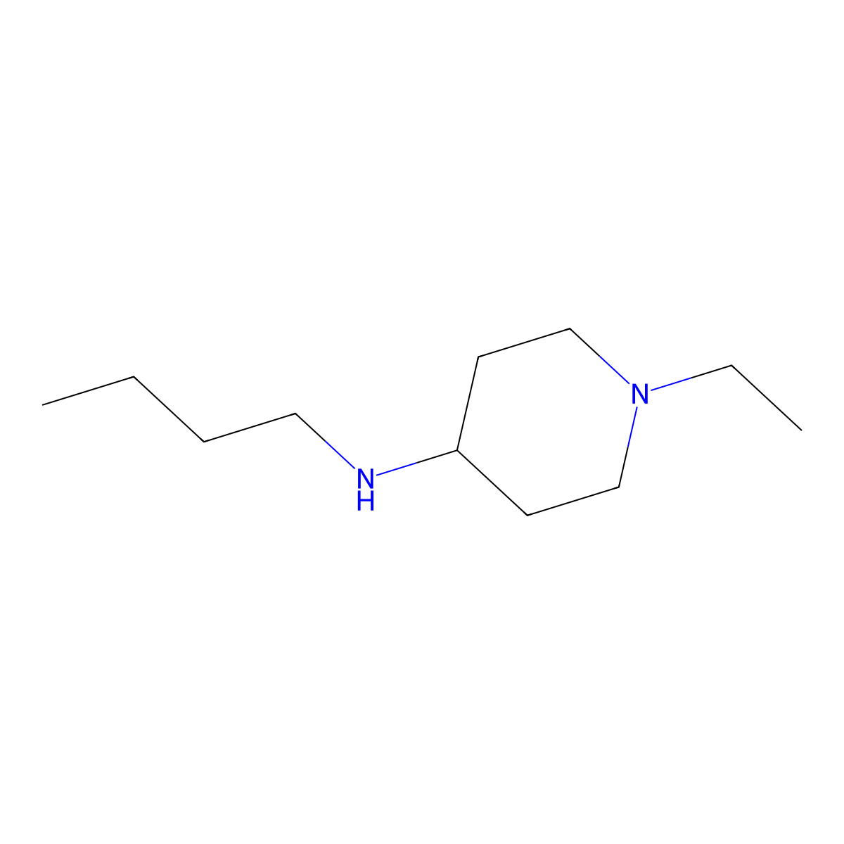 N-butyl-1-ethylpiperidin-4-amine molecular structure, CAS 1019489-97-4