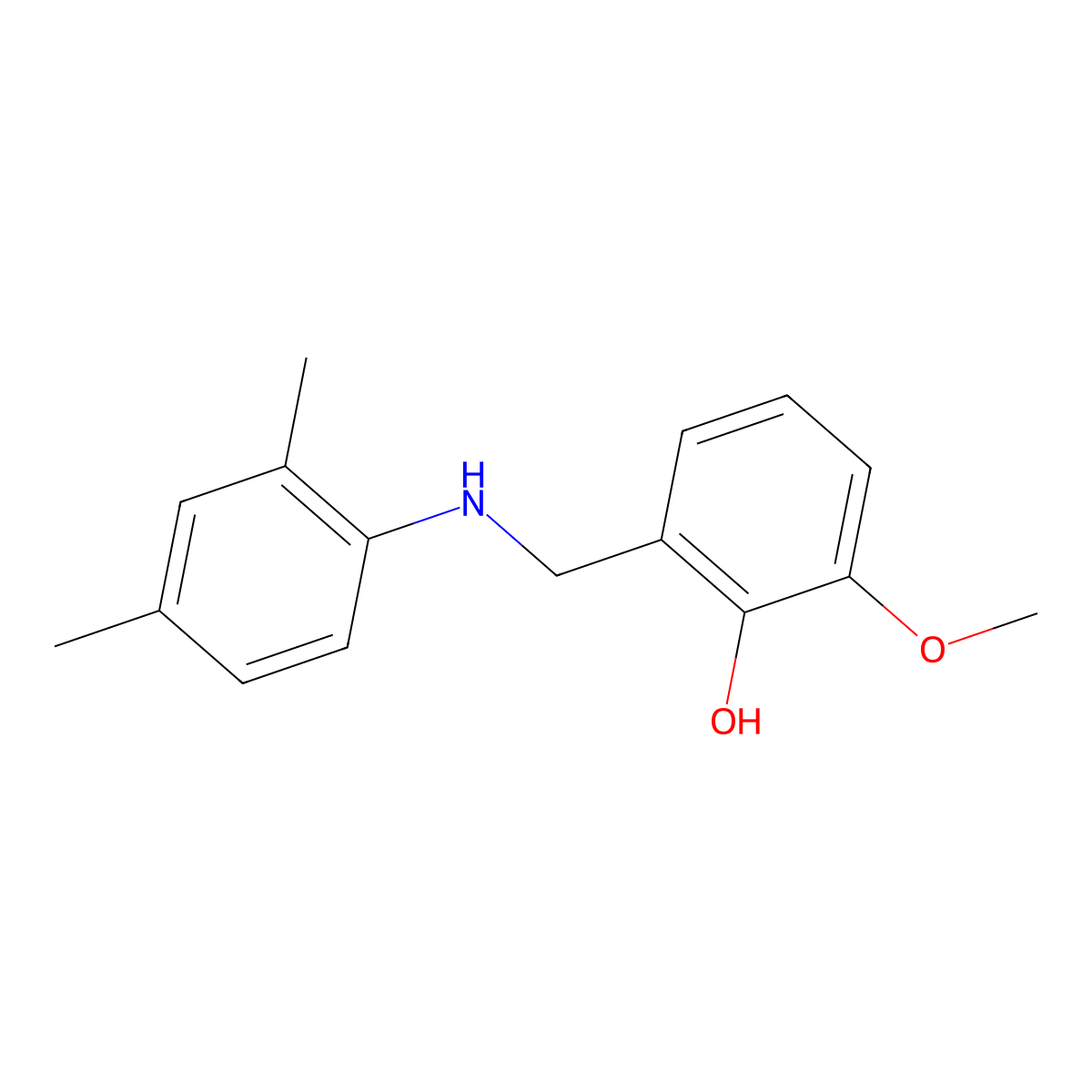 2-{[(2,4-Dimethylphenyl)amino]methyl}-6-methoxyphenol molecular structure, CAS 1019490-10-8