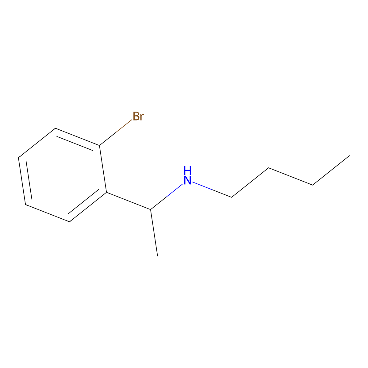 [1-(2-Bromophenyl)ethyl](butyl)amine molecular structure, CAS 1019490-18-6