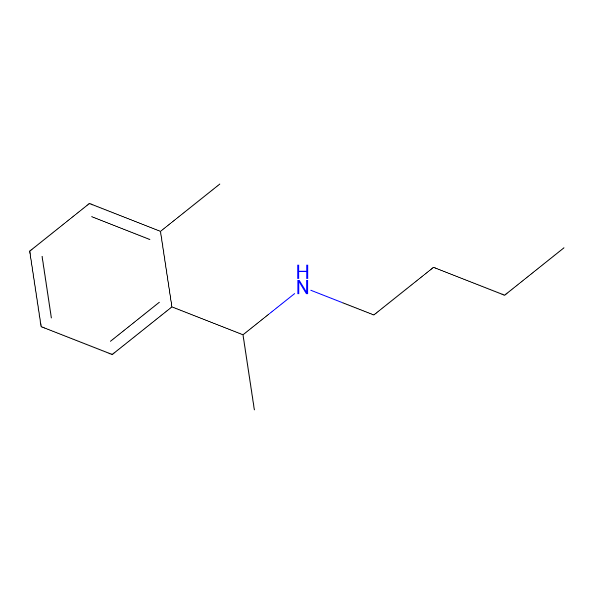 Butyl[1-(2-methylphenyl)ethyl]amine molecular structure, CAS 1019490-36-8