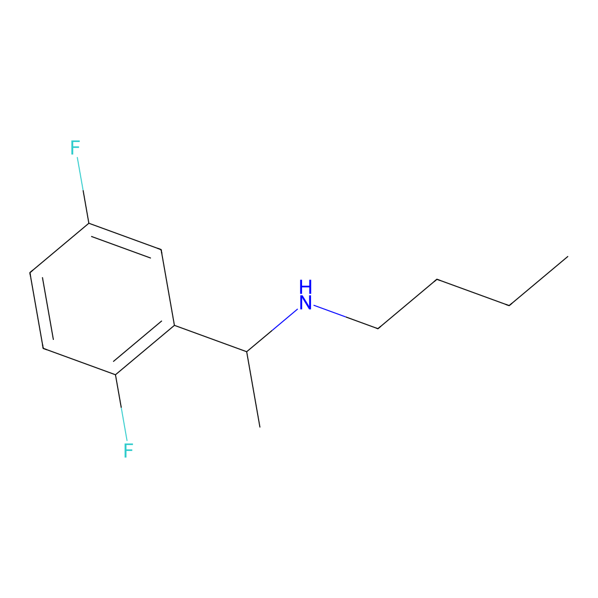 Butyl[1-(2,5-difluorophenyl)ethyl]amine molecular structure, CAS 1019490-51-7