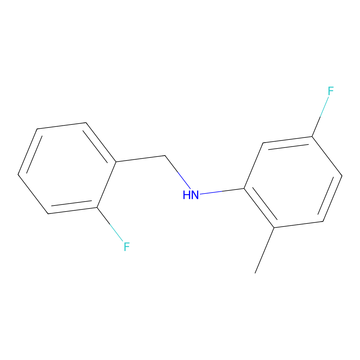 5-Fluoro-N-(2-fluorobenzyl)-2-methylaniline molecular structure, CAS 1019491-33-8