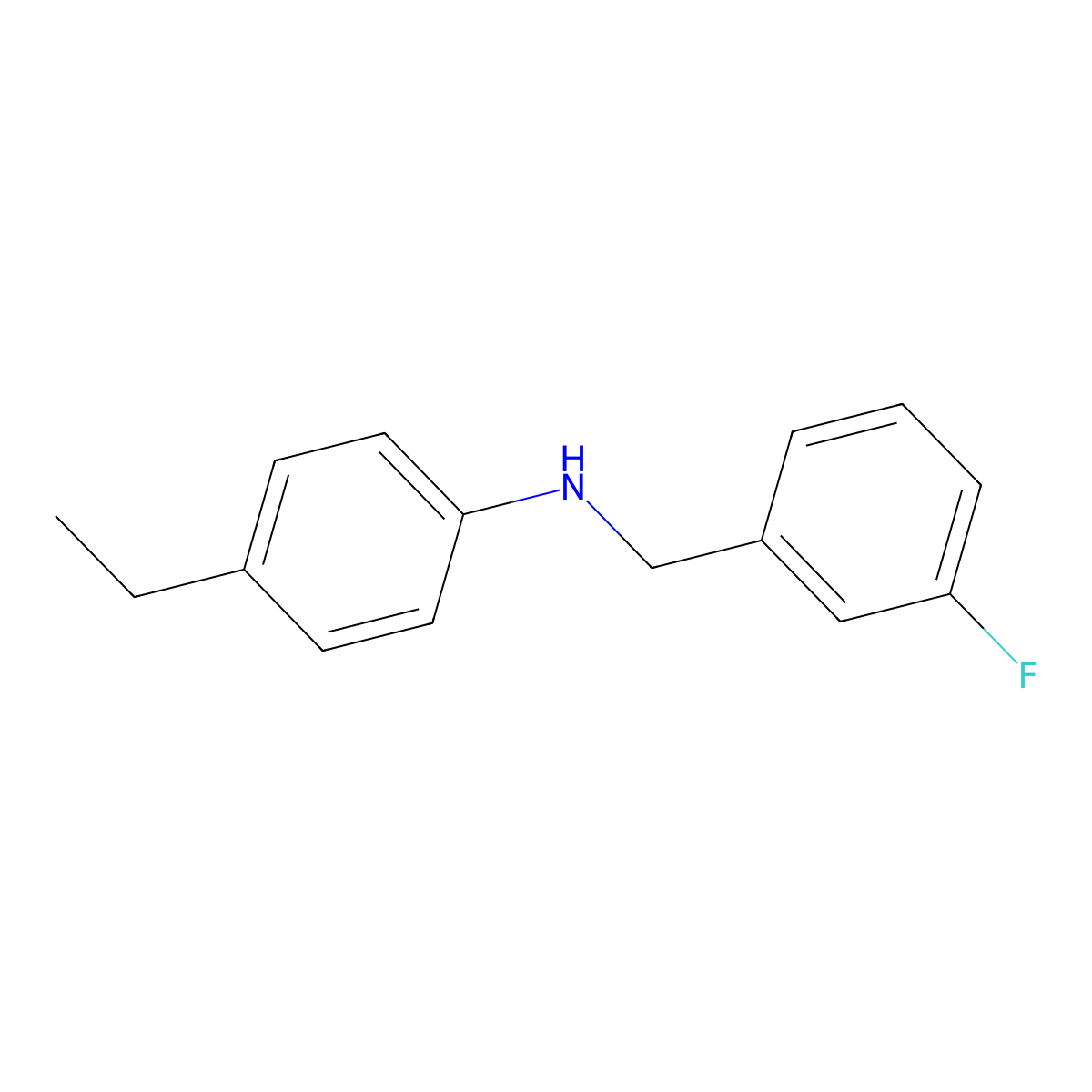 4-Ethyl-N-(3-fluorobenzyl)aniline molecular structure, CAS 1019492-41-1