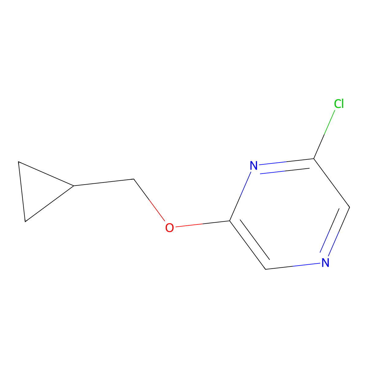2-Chloro-6-(cyclopropylmethoxy)pyrazine molecular structure, CAS 1019493-28-7
