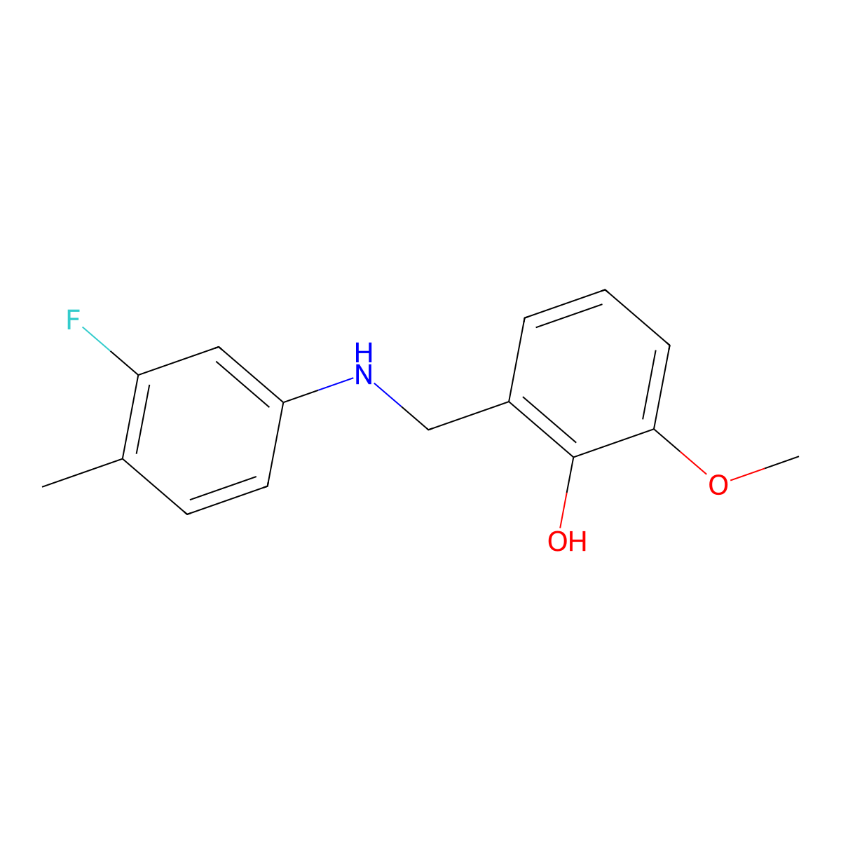 2-{[(3-Fluoro-4-methylphenyl)amino]methyl}-6-methoxyphenol molecular structure, CAS 1019493-35-6