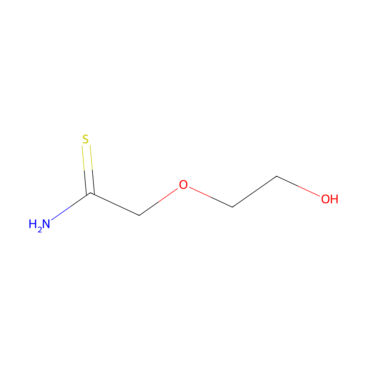 2-(2-Hydroxyethoxy)ethanethioamide molecular structure, CAS 1019494-01-9