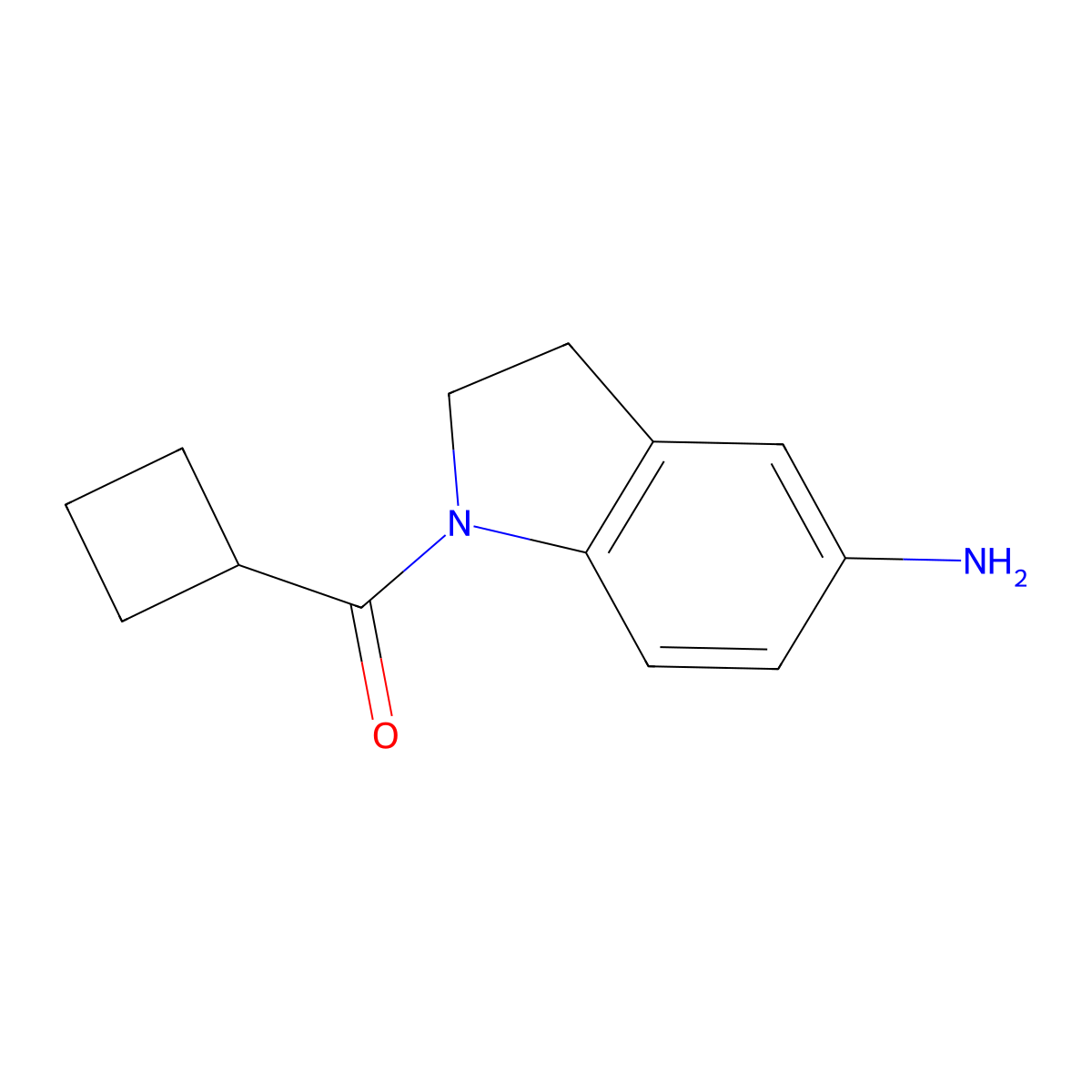 1-Cyclobutanecarbonyl-2,3-dihydro-1H-indol-5-amine molecular structure, CAS 1019498-56-6