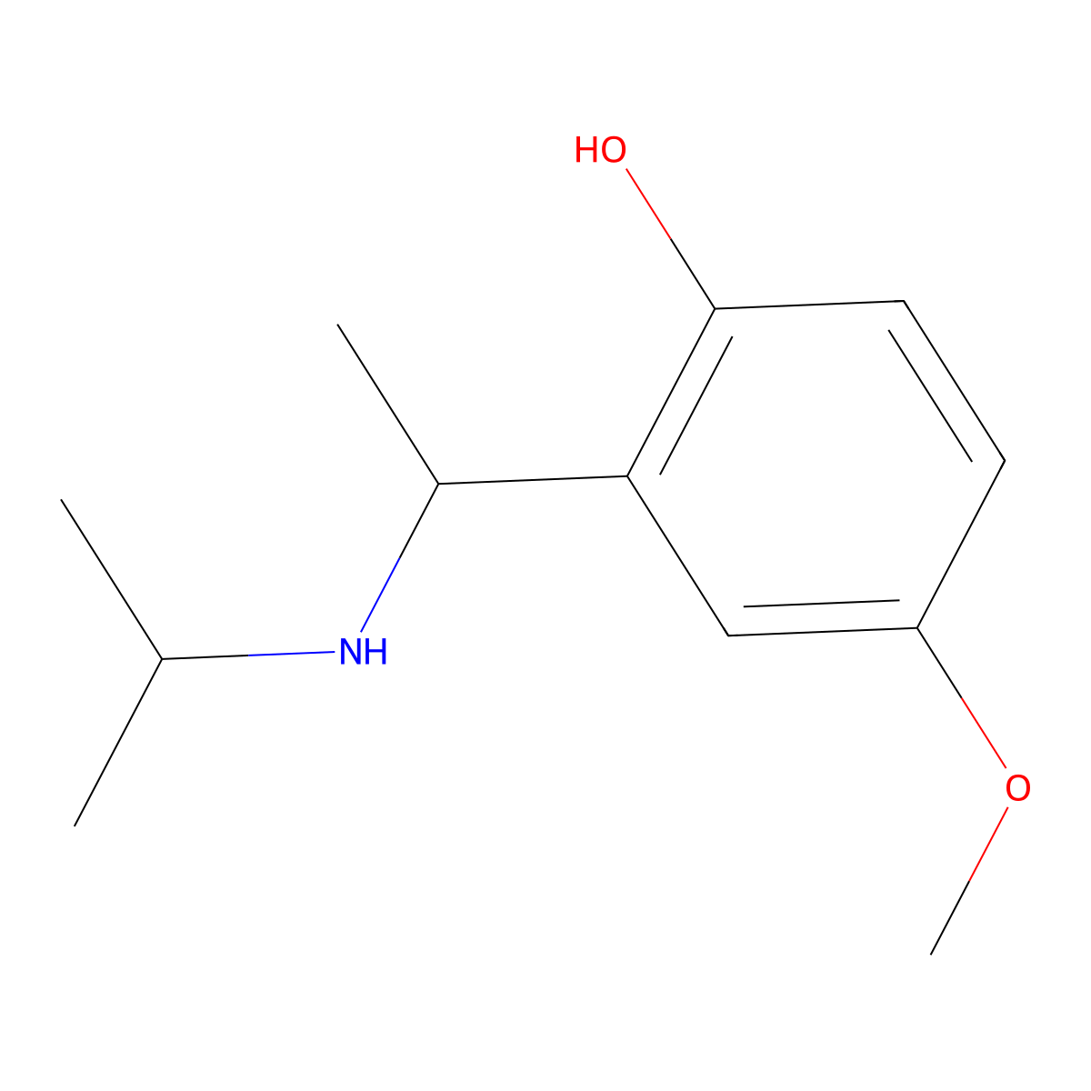 4-Methoxy-2-{1-[(propan-2-yl)amino]ethyl}phenol molecular structure, CAS 1019498-61-3