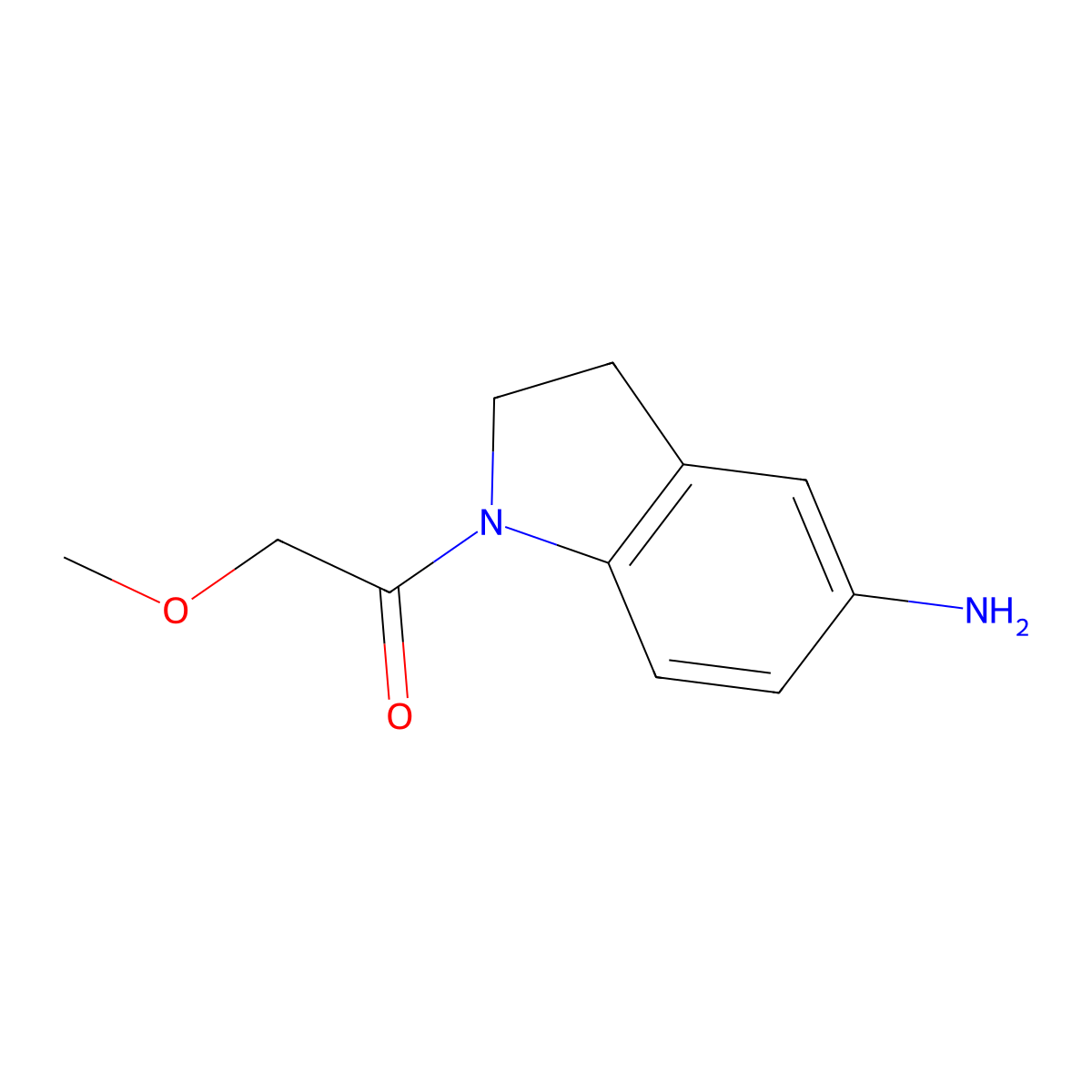 1-(5-amino-2,3-dihydro-1H-indol-1-yl)-2-methoxyethan-1-one molecular structure, CAS 1019498-71-5