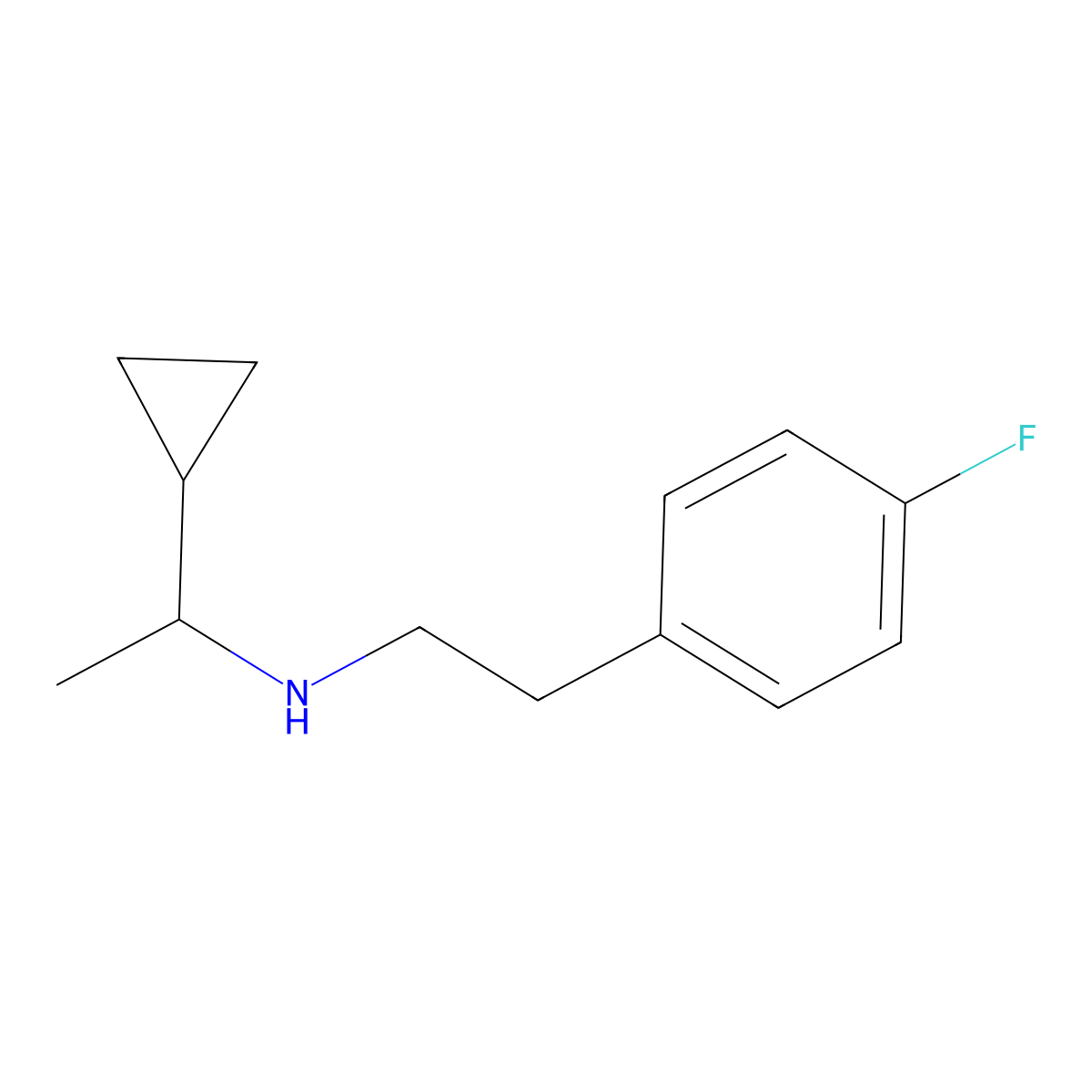 (1-Cyclopropylethyl)[2-(4-fluorophenyl)ethyl]amine molecular structure, CAS 1019499-21-8