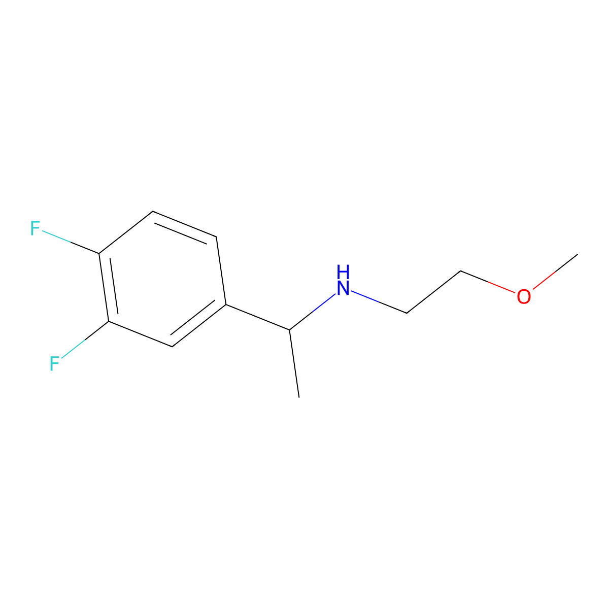 [1-(3,4-Difluorophenyl)ethyl](2-methoxyethyl)amine molecular structure, CAS 1019499-80-9