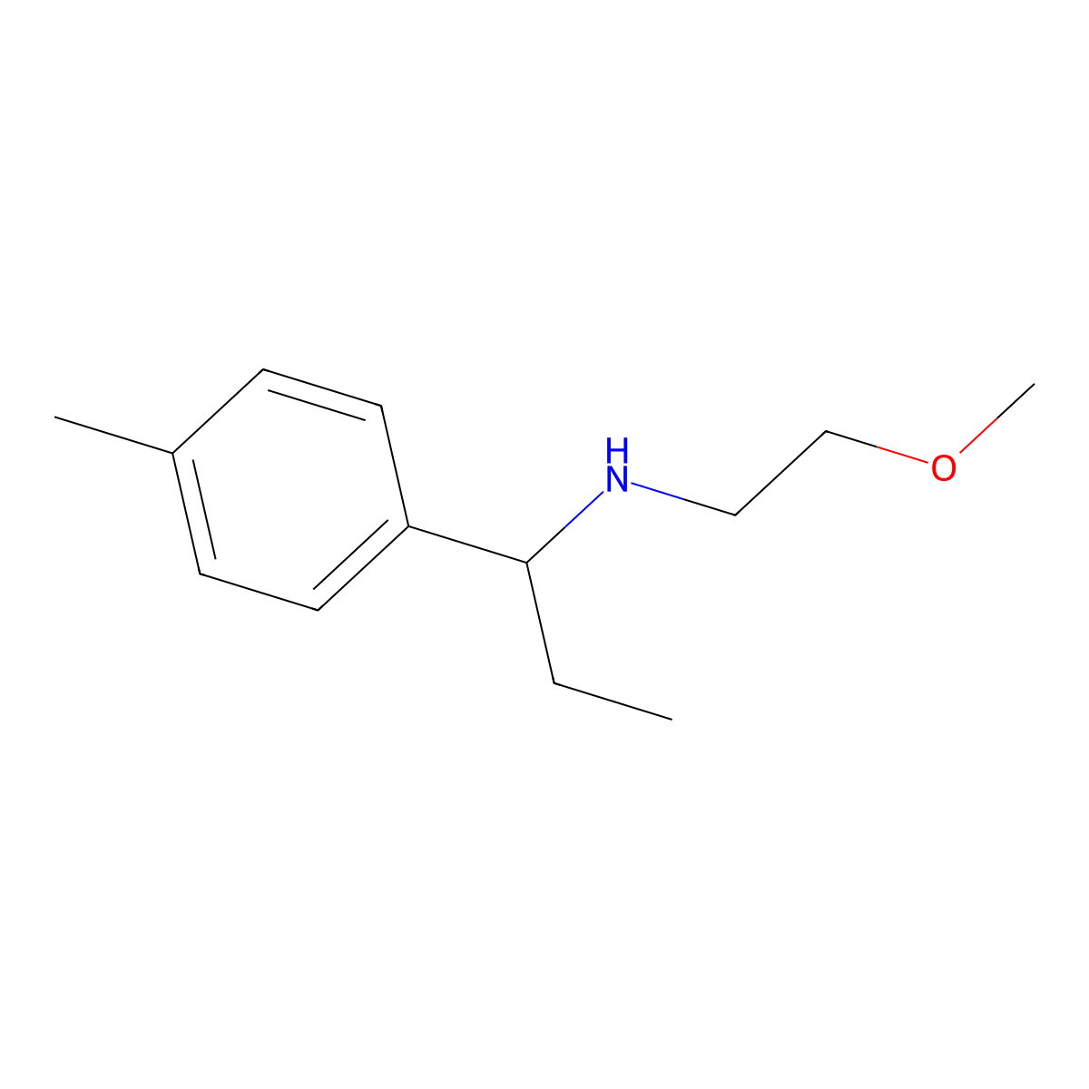 (2-Methoxyethyl)[1-(4-methylphenyl)propyl]amine molecular structure, CAS 1019499-83-2