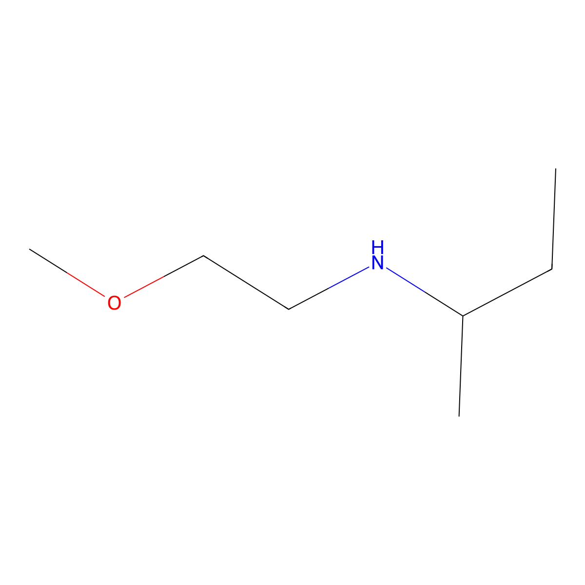 N-(2-methoxyethyl)butan-2-amine molecular structure, CAS 1019499-98-9