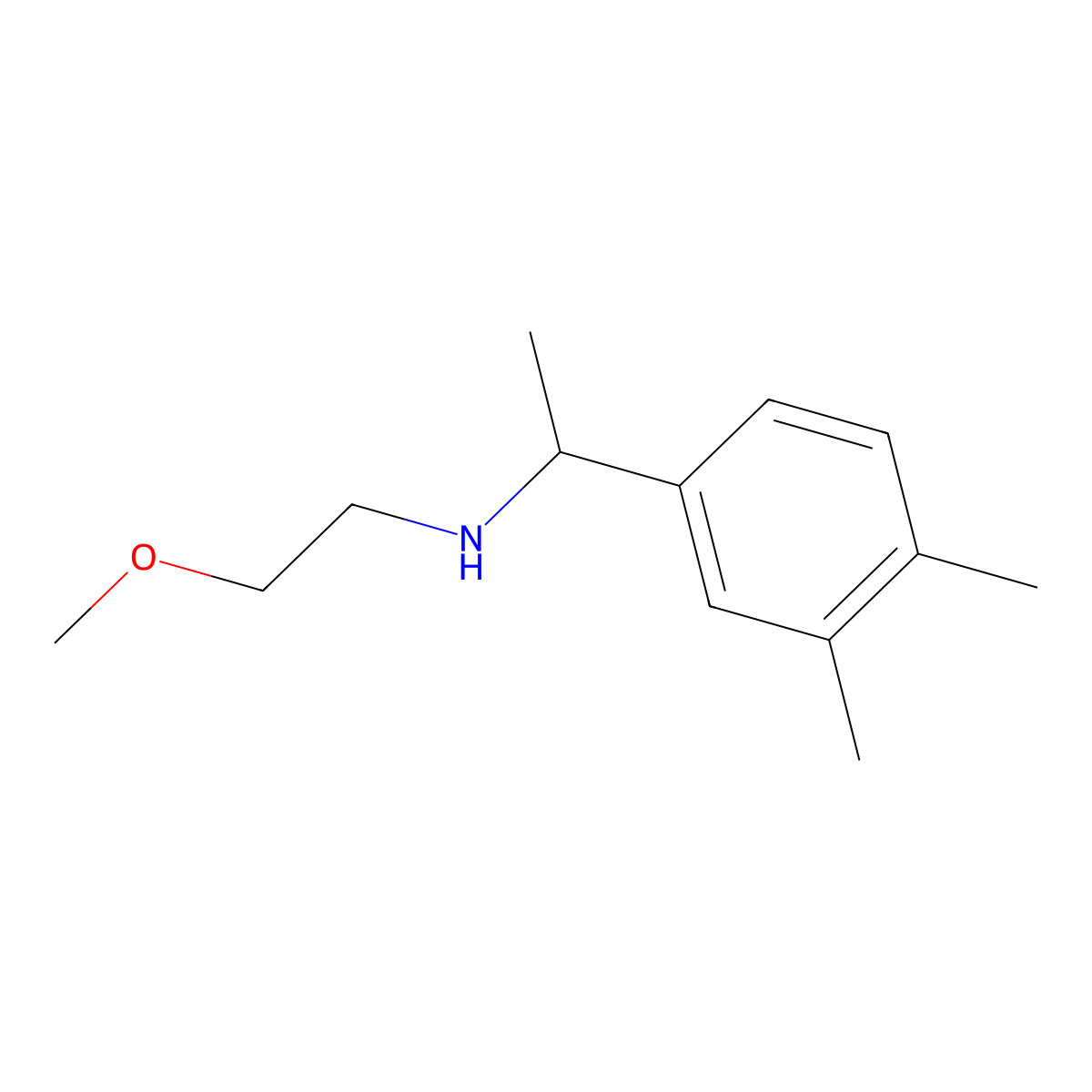 [1-(3,4-Dimethylphenyl)ethyl](2-methoxyethyl)amine molecular structure, CAS 1019500-01-6