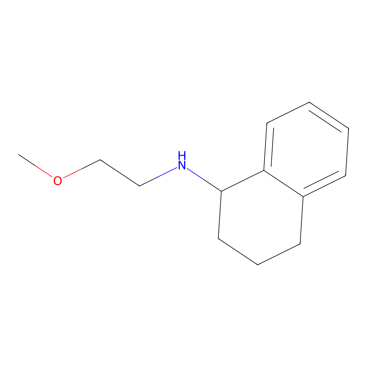 N-(2-methoxyethyl)-1,2,3,4-tetrahydronaphthalen-1-amine molecular structure, CAS 1019500-10-7