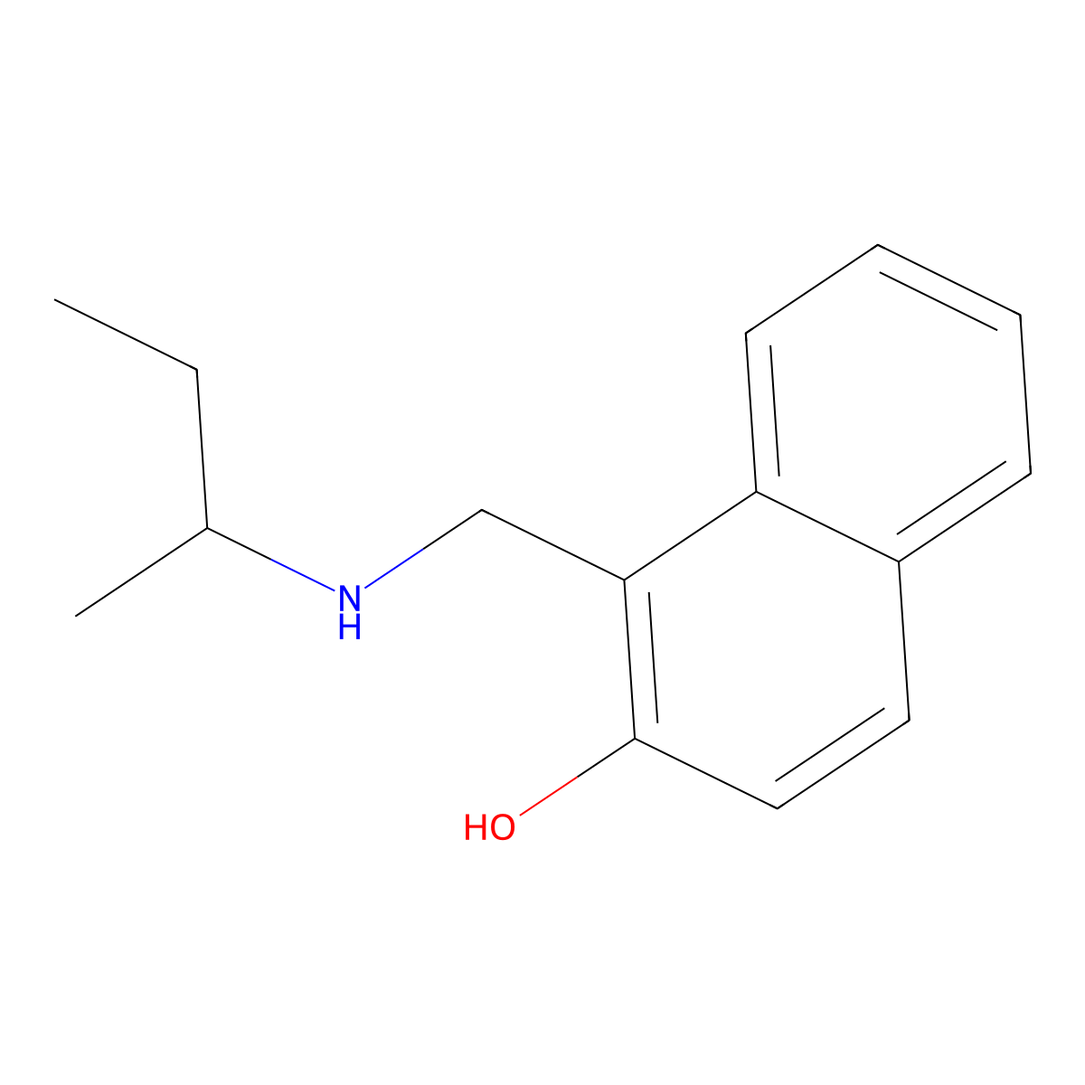 1-{[(Butan-2-yl)amino]methyl}naphthalen-2-ol molecular structure, CAS 1019500-37-8