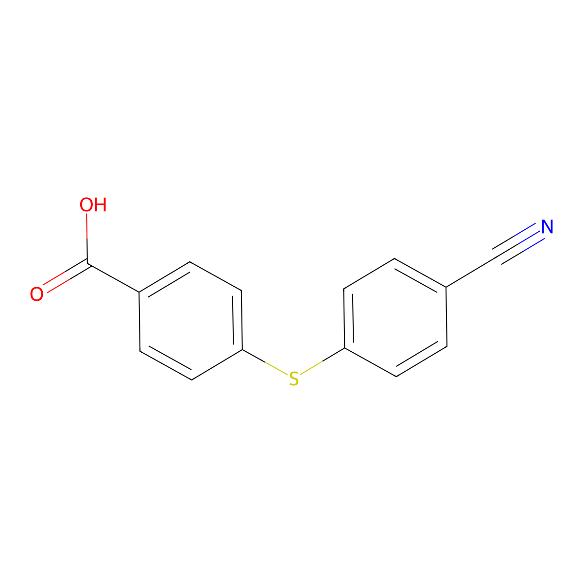4-(4-Cyanophenylthio)benzoic acid molecular structure, CAS 1019501-57-5