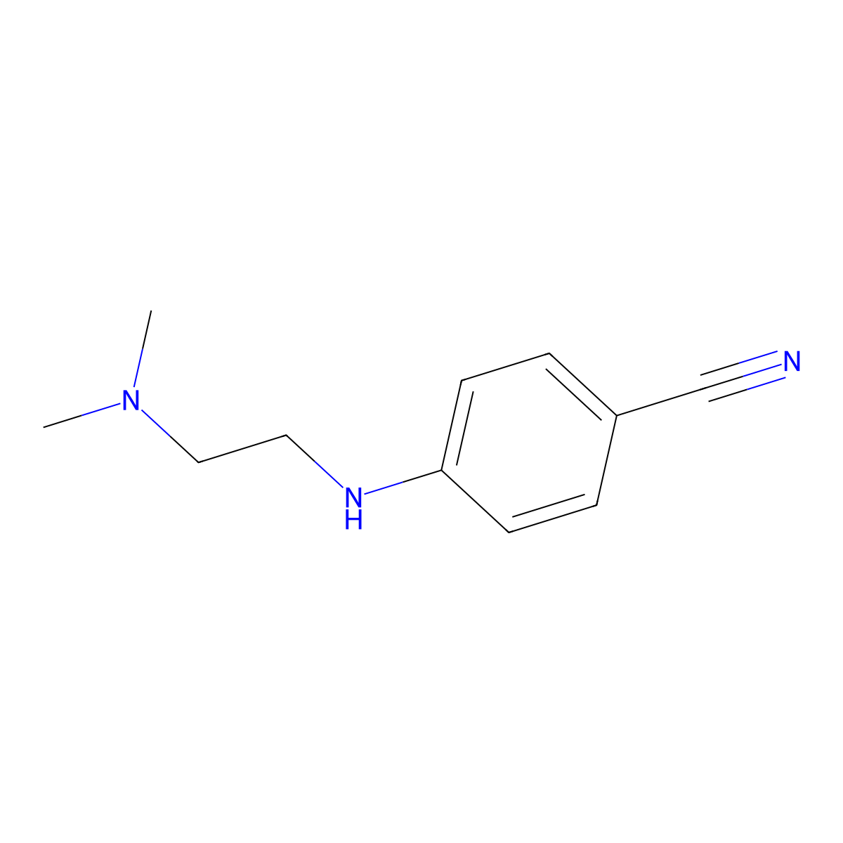 4-[[2-(Dimethylamino)ethyl]amino]benzonitrile molecular structure, CAS 1019501-69-9