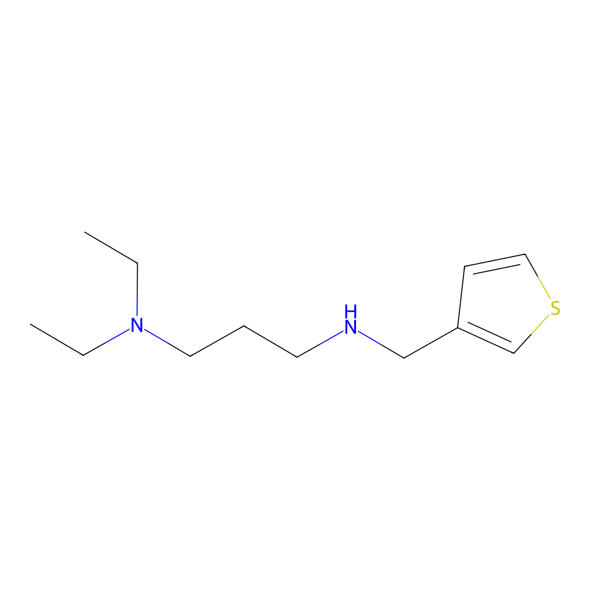[3-(Diethylamino)propyl][(thiophen-3-yl)methyl]amine molecular structure, CAS 1019502-06-7