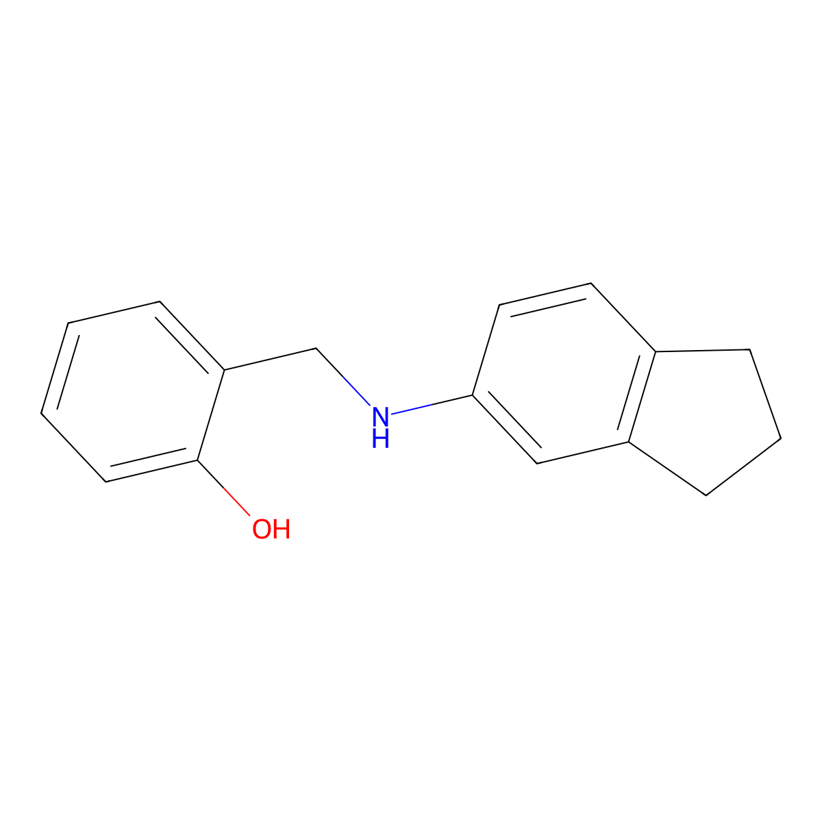 2-[(2,3-dihydro-1H-inden-5-ylamino)methyl]phenol molecular structure, CAS 1019504-05-2