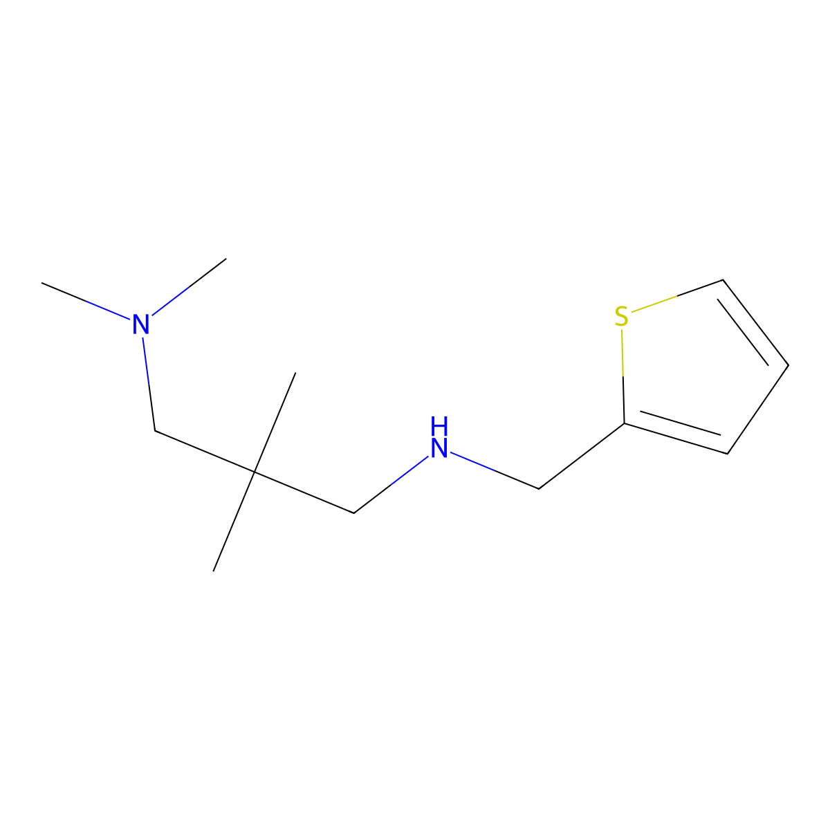 [3-(Dimethylamino)-2,2-dimethylpropyl][(thiophen-2-yl)methyl]amine molecular structure, CAS 1019504-60-9
