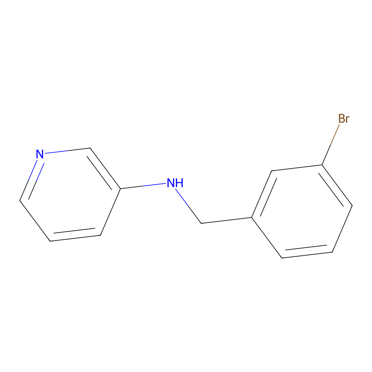 N-[(3-bromophenyl)methyl]pyridin-3-amine molecular structure, CAS 1019505-34-0