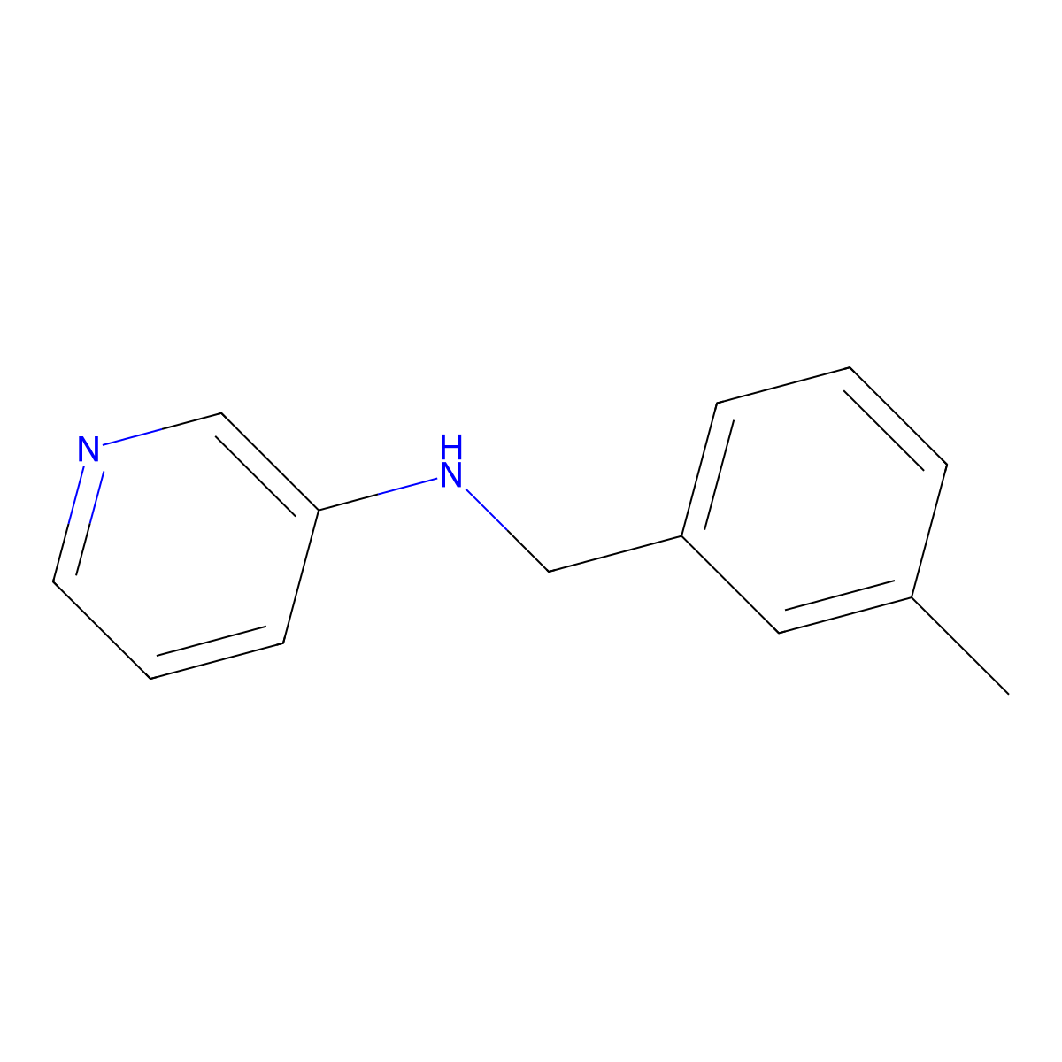 N-[(3-methylphenyl)methyl]pyridin-3-amine molecular structure, CAS 1019505-46-4