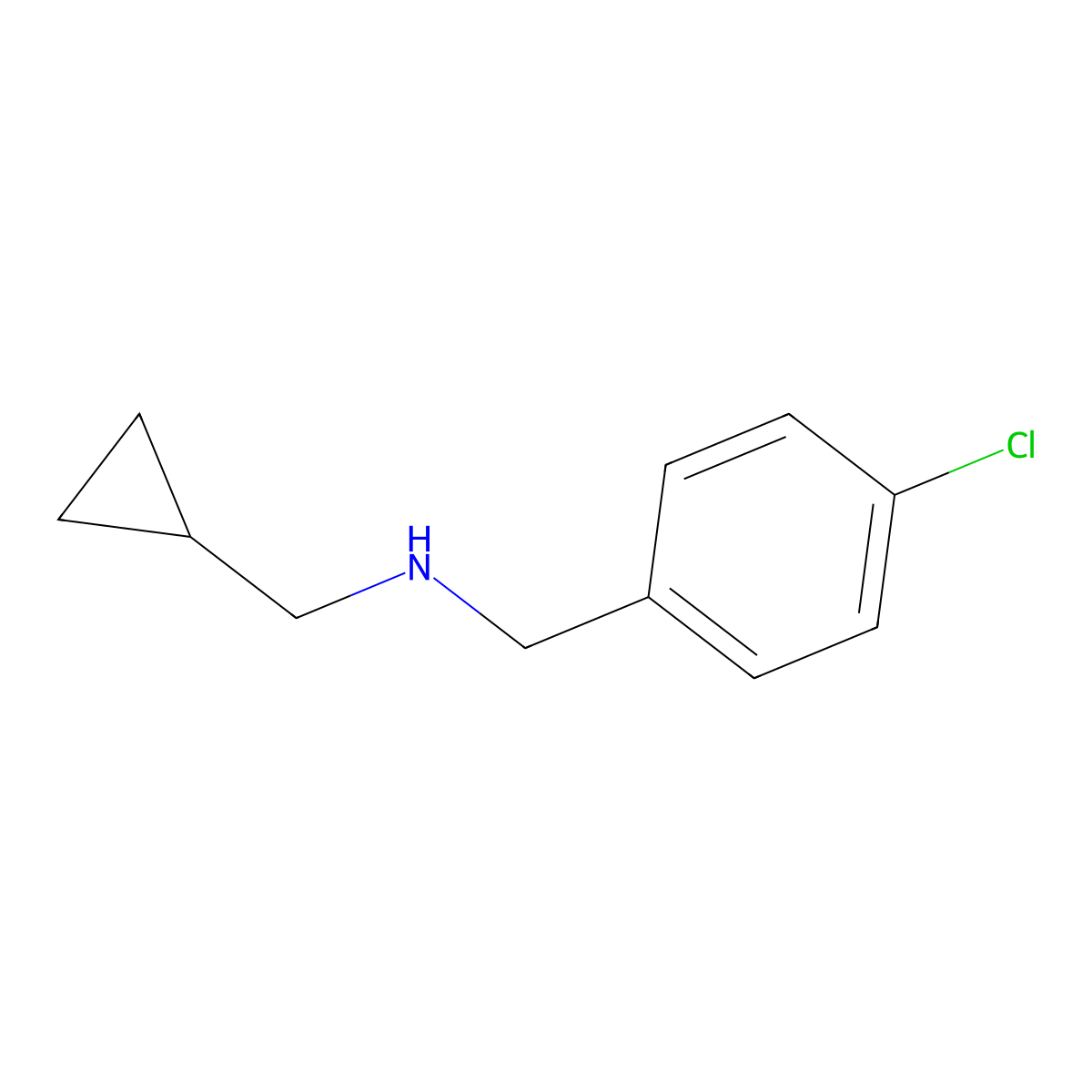 N-(Cyclopropylmethyl)-4-chloro-benzylamine molecular structure, CAS 1019506-76-3