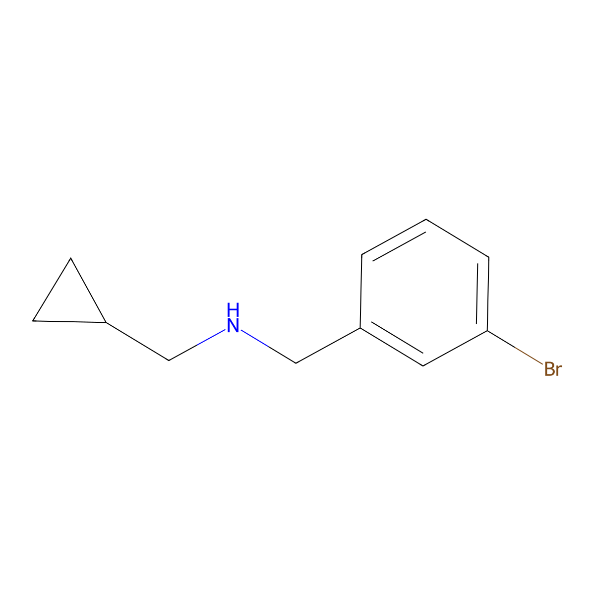 [(3-Bromophenyl)methyl](cyclopropylmethyl)amine molecular structure, CAS 1019506-79-6