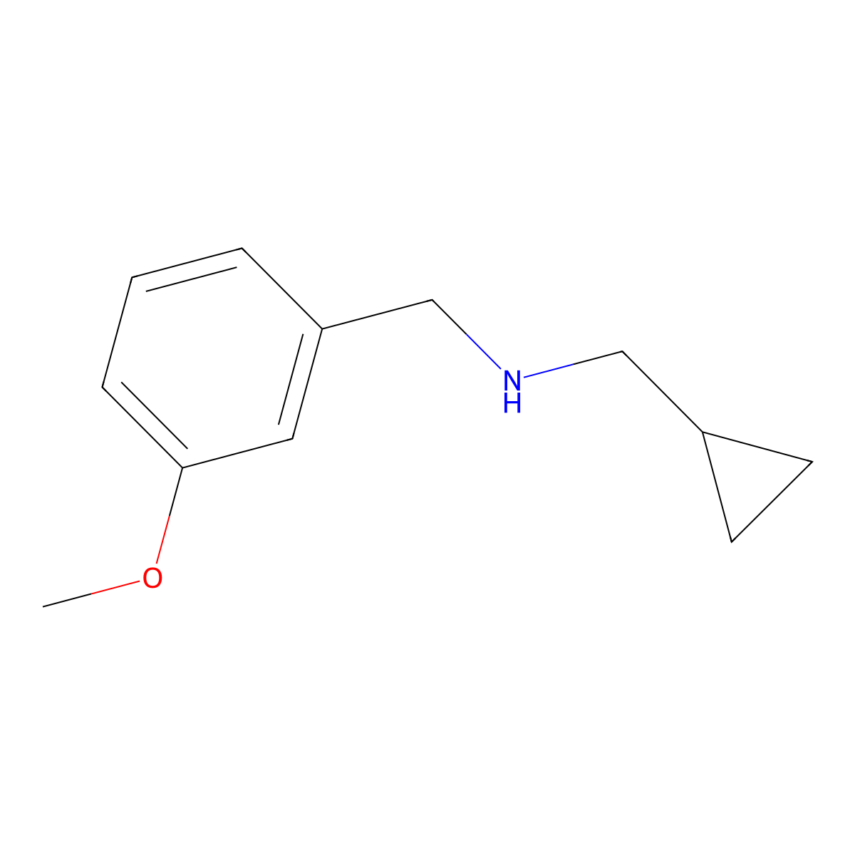 N-(Cyclopropylmethyl)-3-methoxy-benzylamine molecular structure, CAS 1019506-85-4