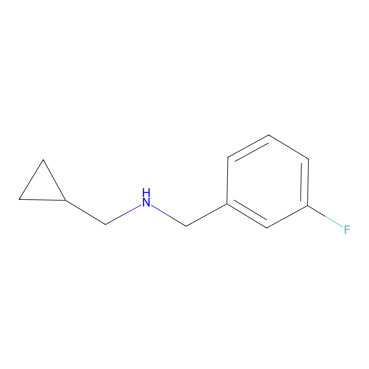 N-(Cyclopropylmethyl)-3-fluoro-benzylamine molecular structure, CAS 1019506-87-6