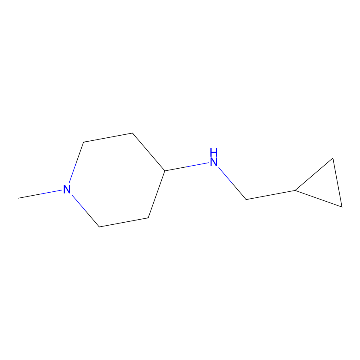 N-(cyclopropylmethyl)-1-methylpiperidin-4-amine molecular structure, CAS 1019506-96-7