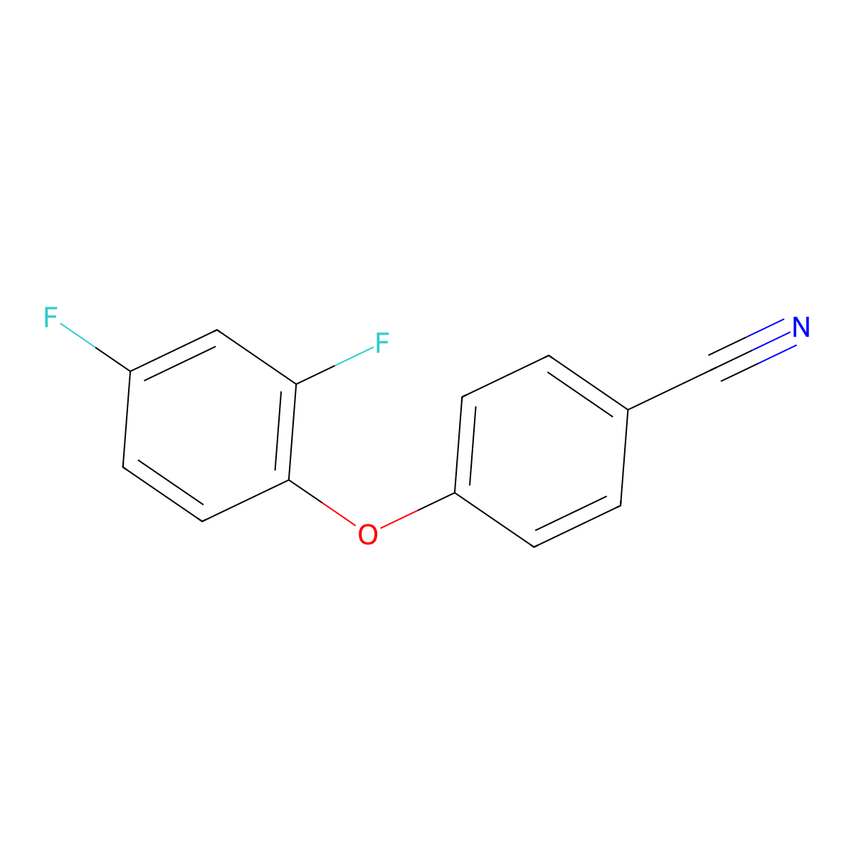 4-(2,4-Difluorophenoxy)benzonitrile molecular structure, CAS 1019507-10-8