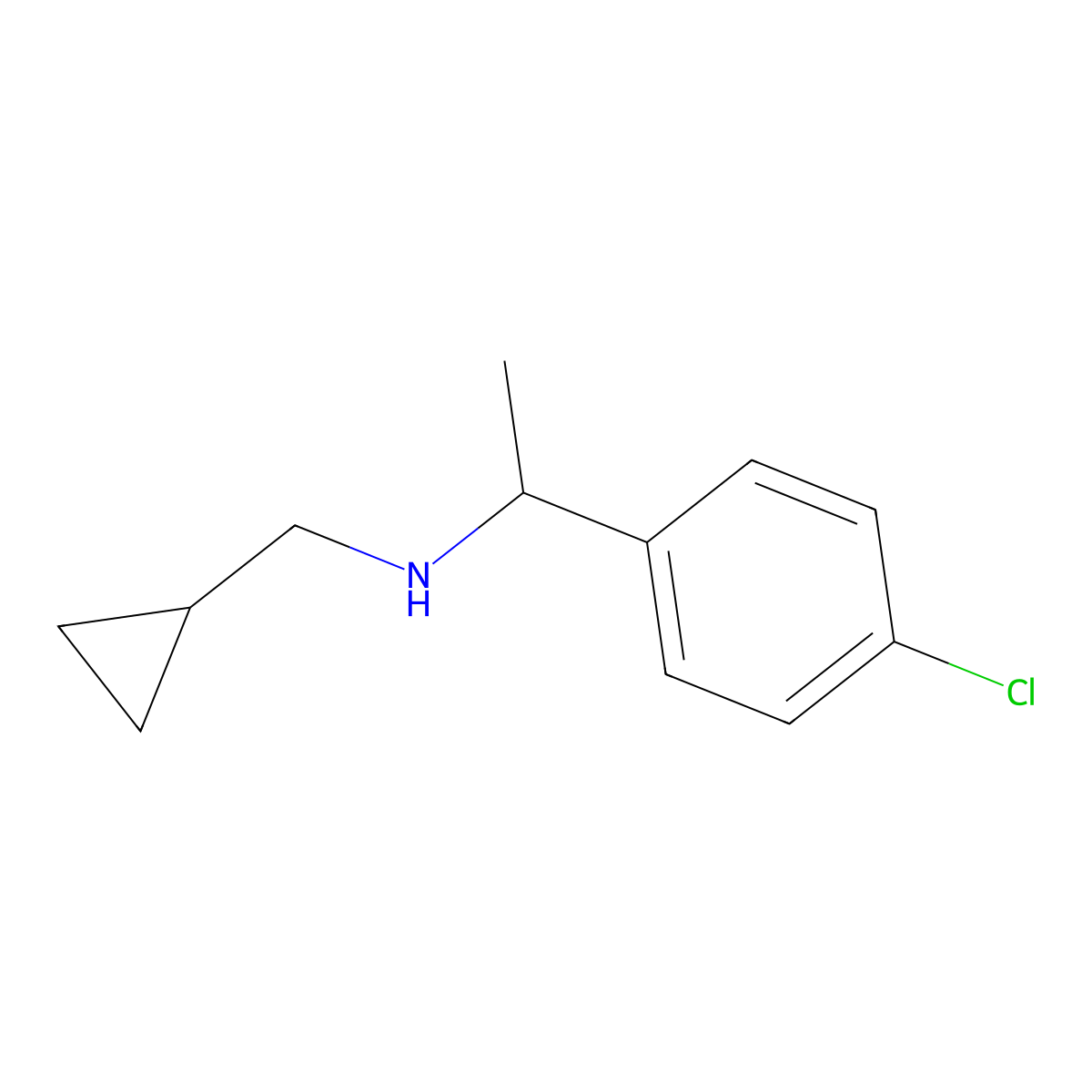 [1-(4-Chlorophenyl)ethyl](cyclopropylmethyl)amine molecular structure, CAS 1019507-32-4