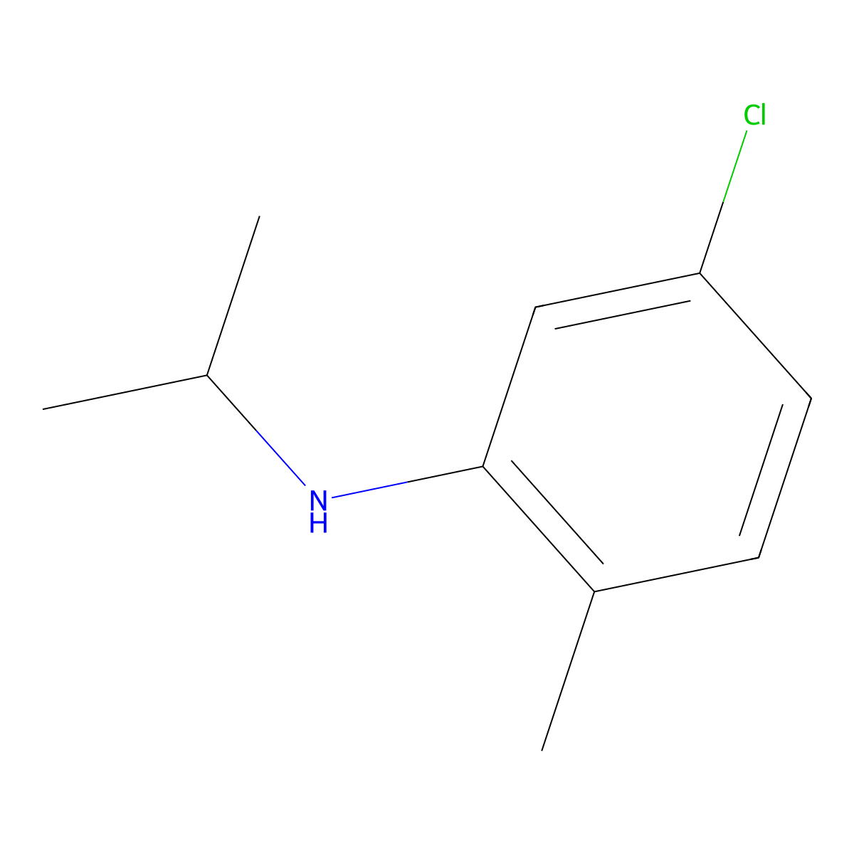 5-chloro-2-methyl-N-(propan-2-yl)aniline molecular structure, CAS 1019507-97-1