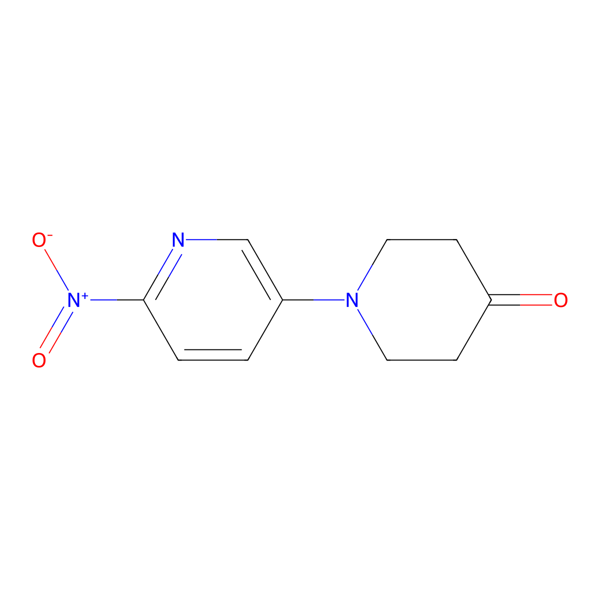 1-(6-Nitropyridin-3-yl)piperidin-4-one molecular structure, CAS 1019508-29-2